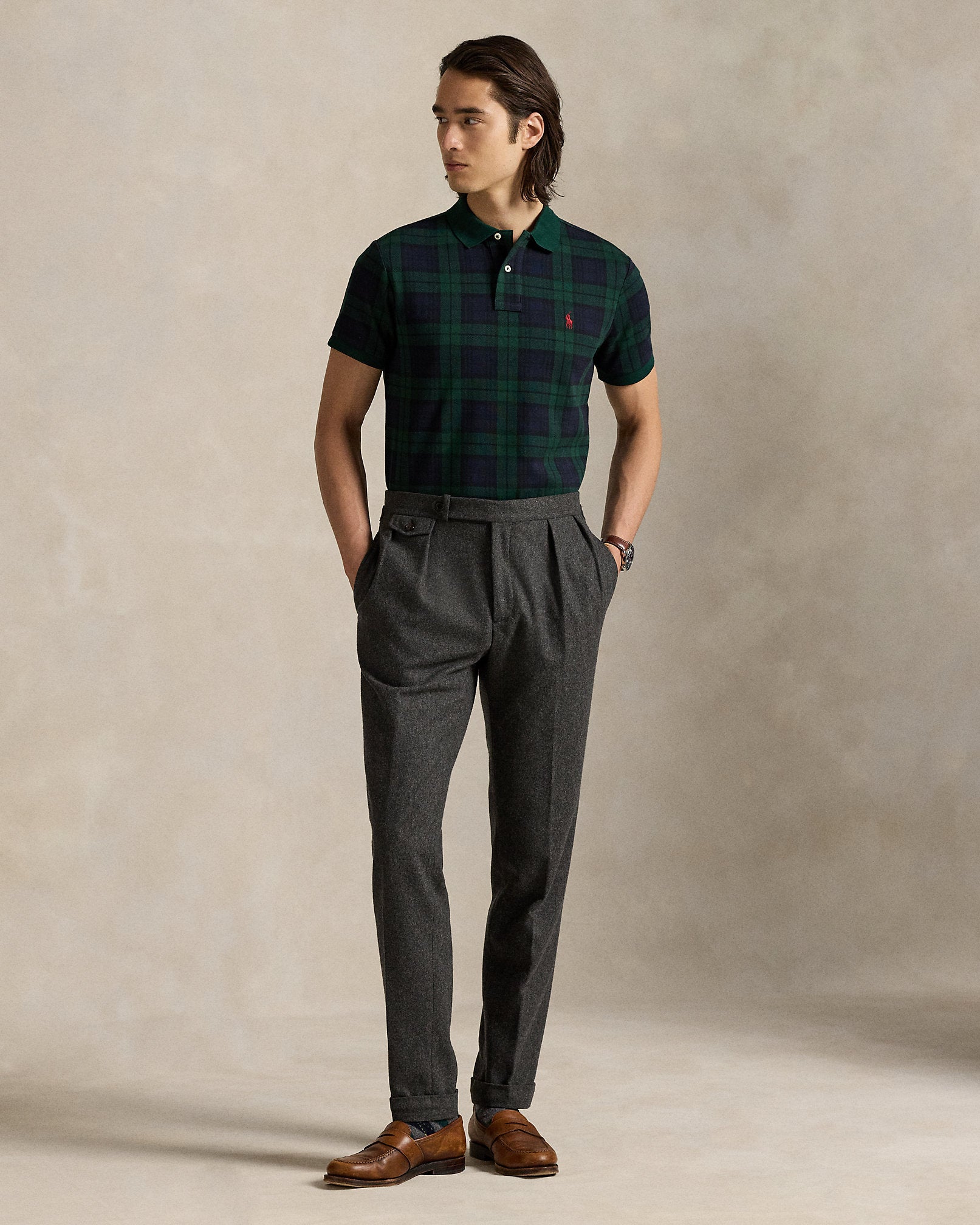 Ralph Lauren Classic Fit Plaid Jacquard Polo Shirt