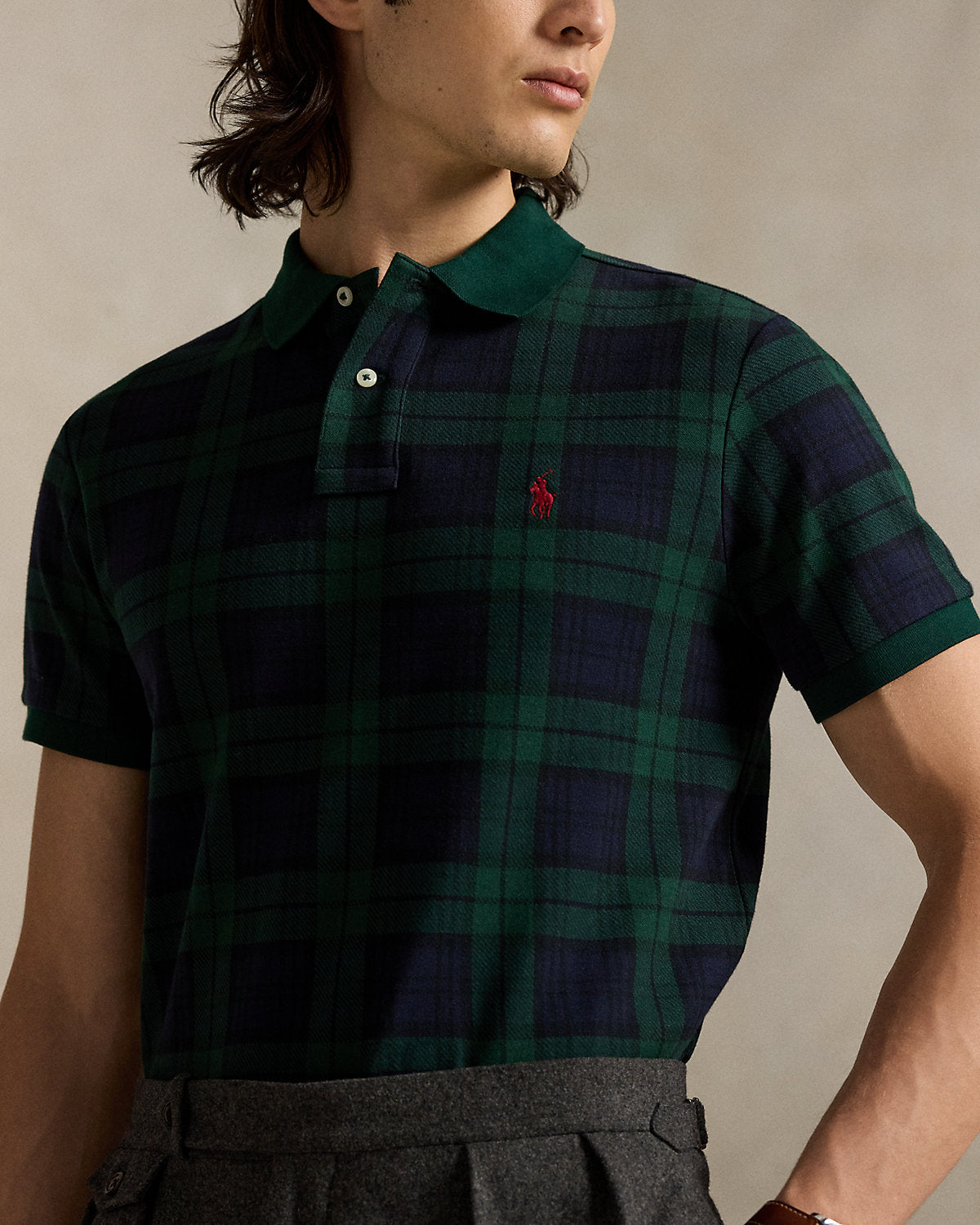 Ralph Lauren Classic Fit Plaid Jacquard Polo Shirt