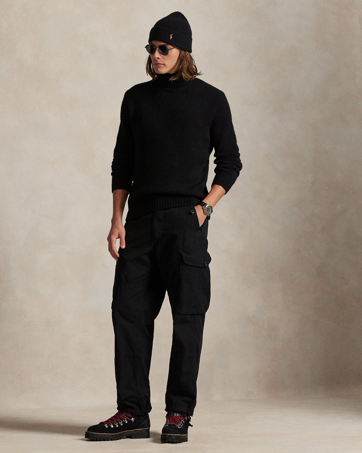 Ralph Lauren SuedePatch WoolCashmere Sweater