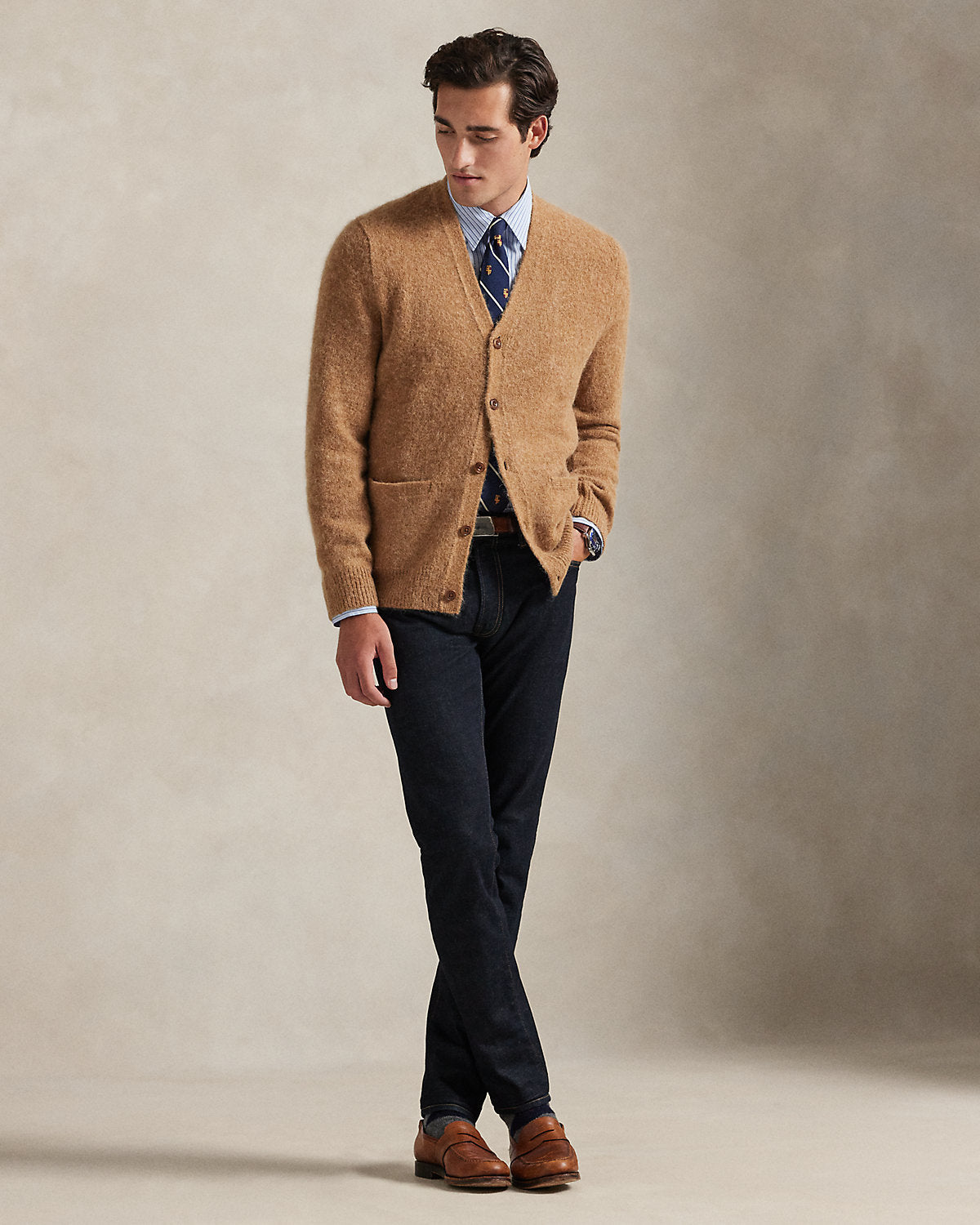 Ralph Lauren SuedePatch WoolBlend Cardigan