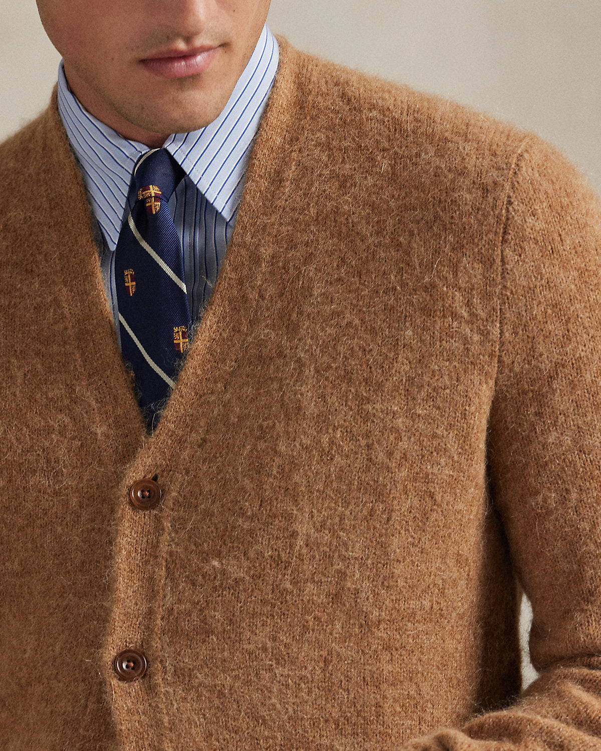 Ralph Lauren SuedePatch WoolBlend Cardigan