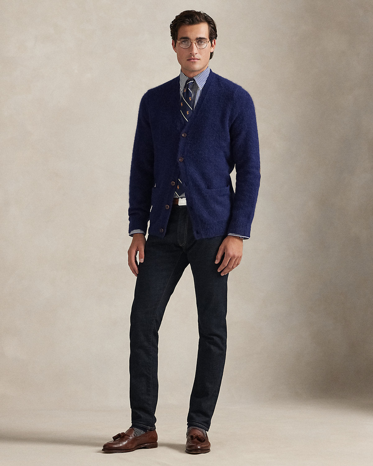 Ralph Lauren SuedePatch WoolBlend Cardigan
