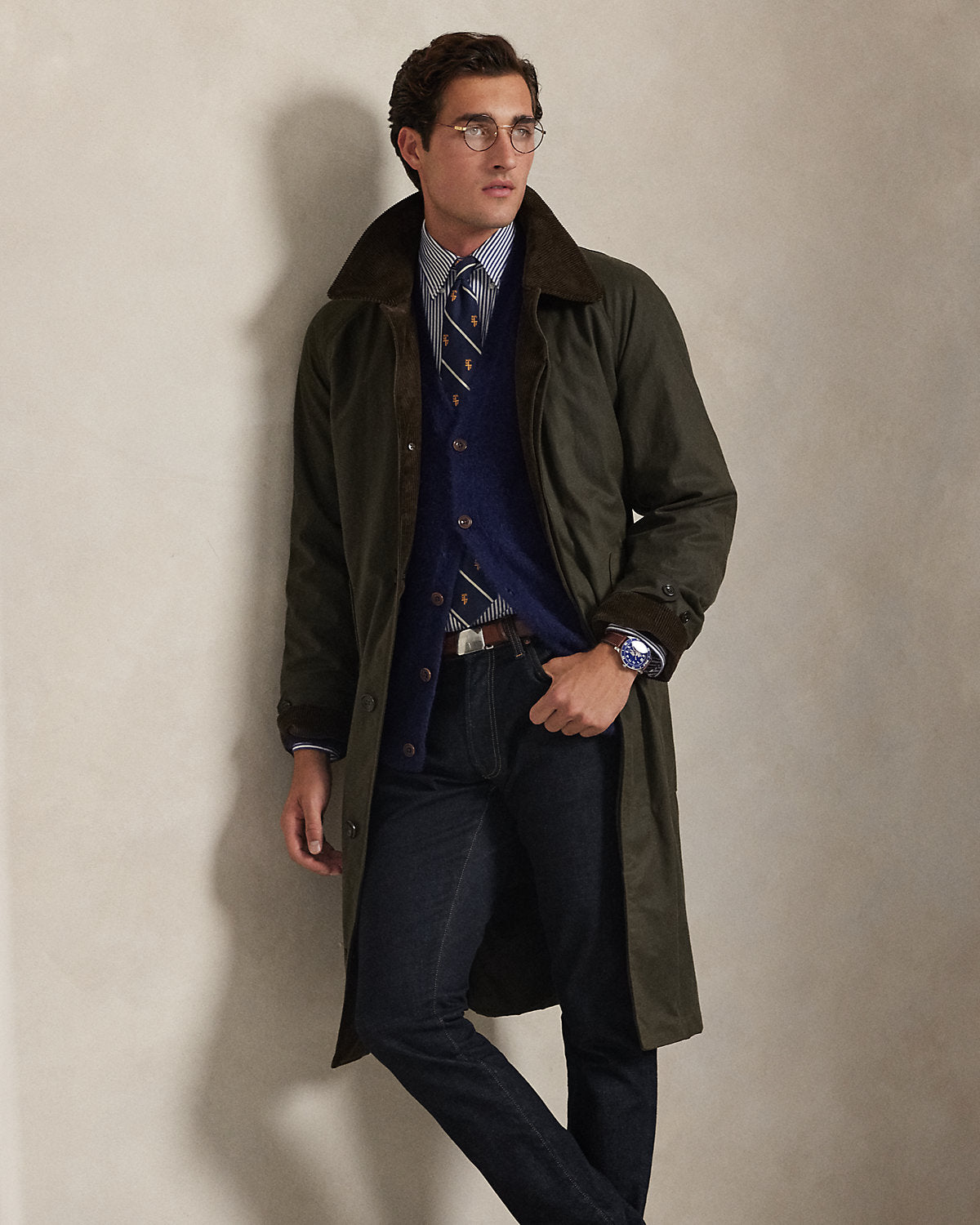 Ralph Lauren SuedePatch WoolBlend Cardigan