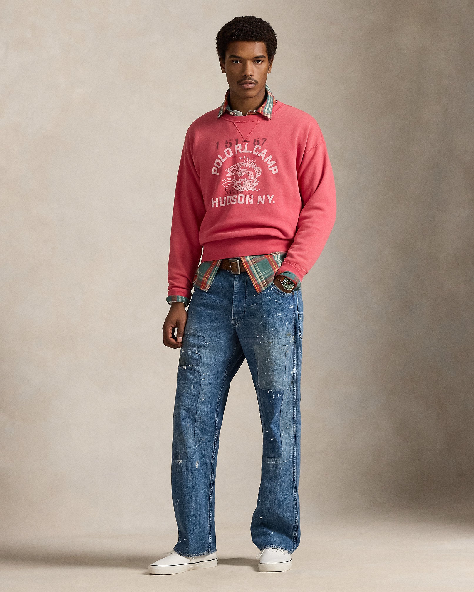 Ralph Lauren Relaxed Fit Distressed Carpenter Jean