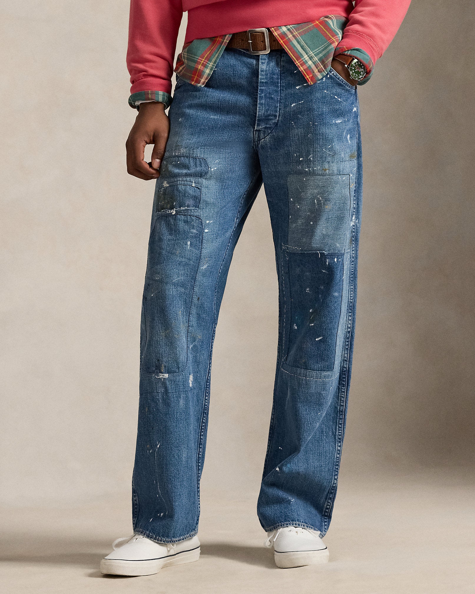 Ralph Lauren Relaxed Fit Distressed Carpenter Jean