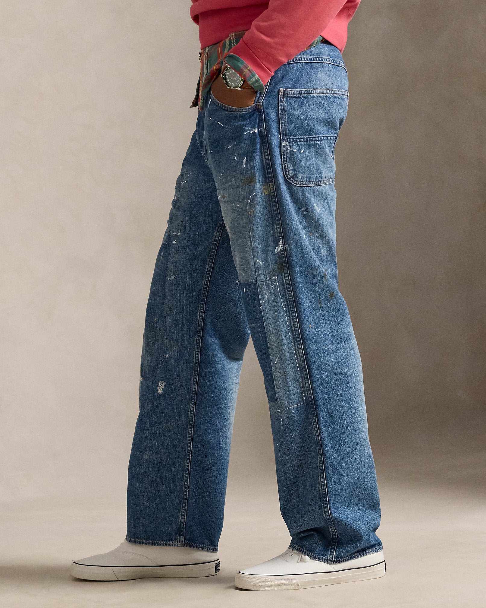 Ralph Lauren Relaxed Fit Distressed Carpenter Jean