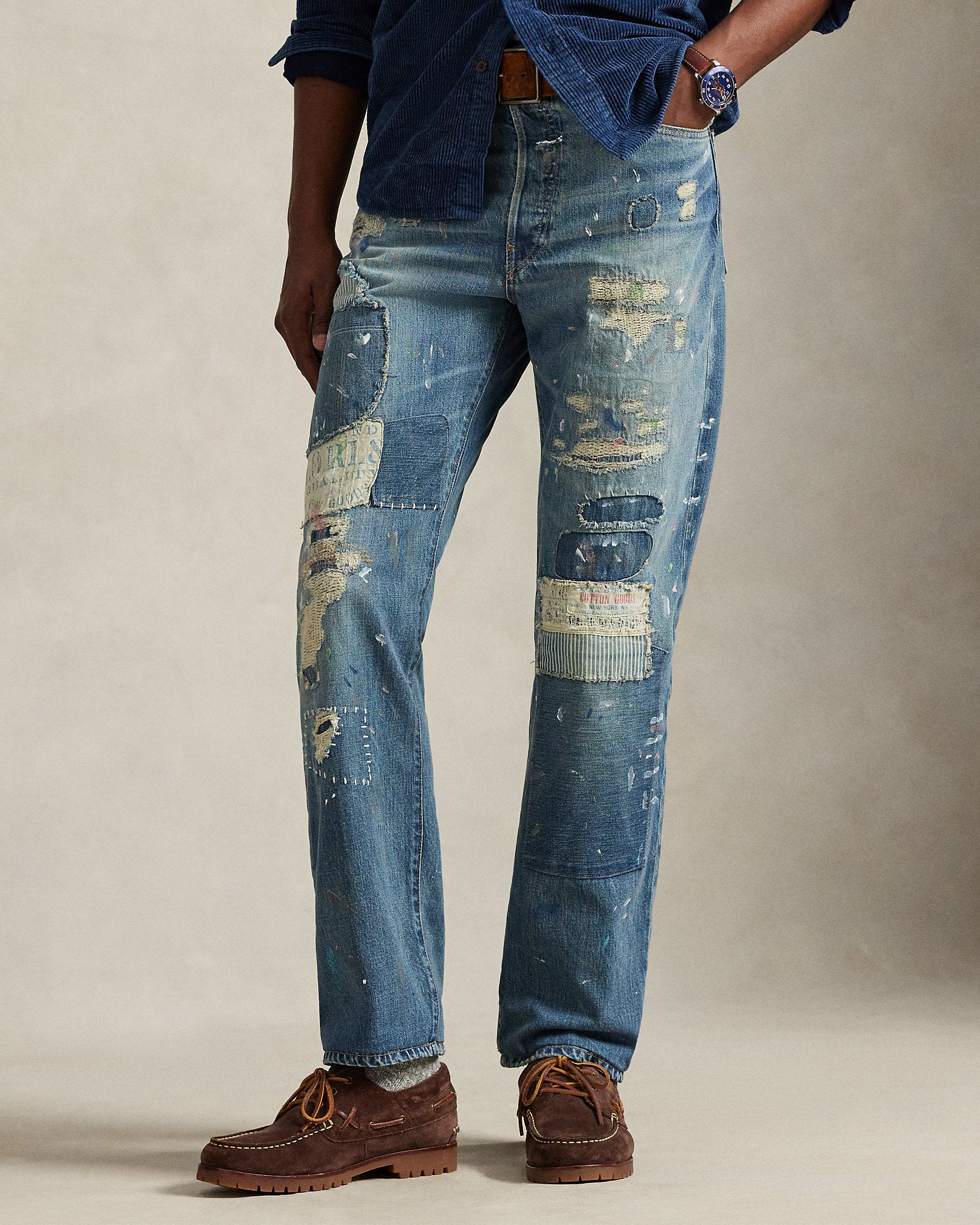 Ralph Lauren Heritage Straight Distressed Jean