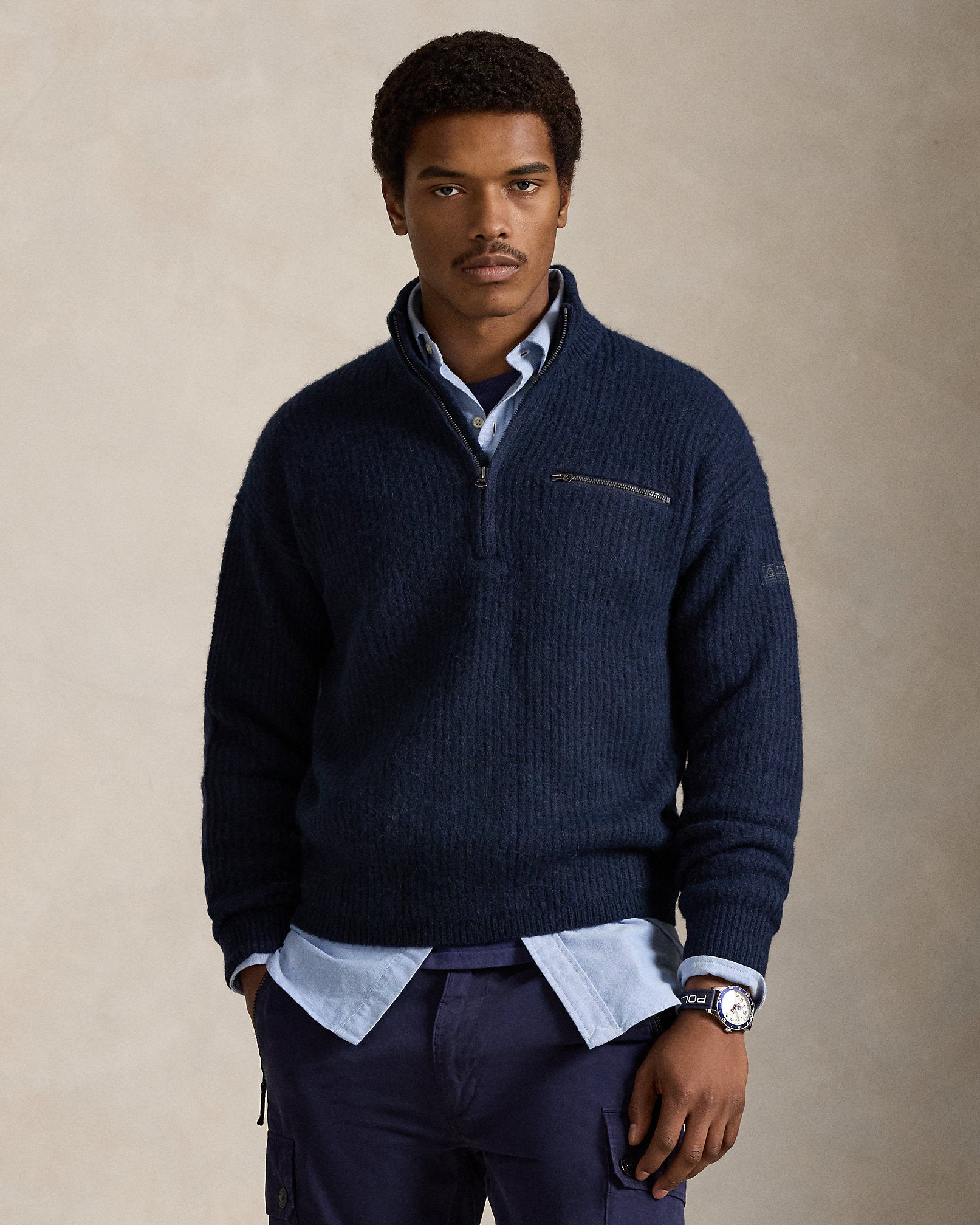 Ralph Lauren QuarterZip Mockneck Sweater