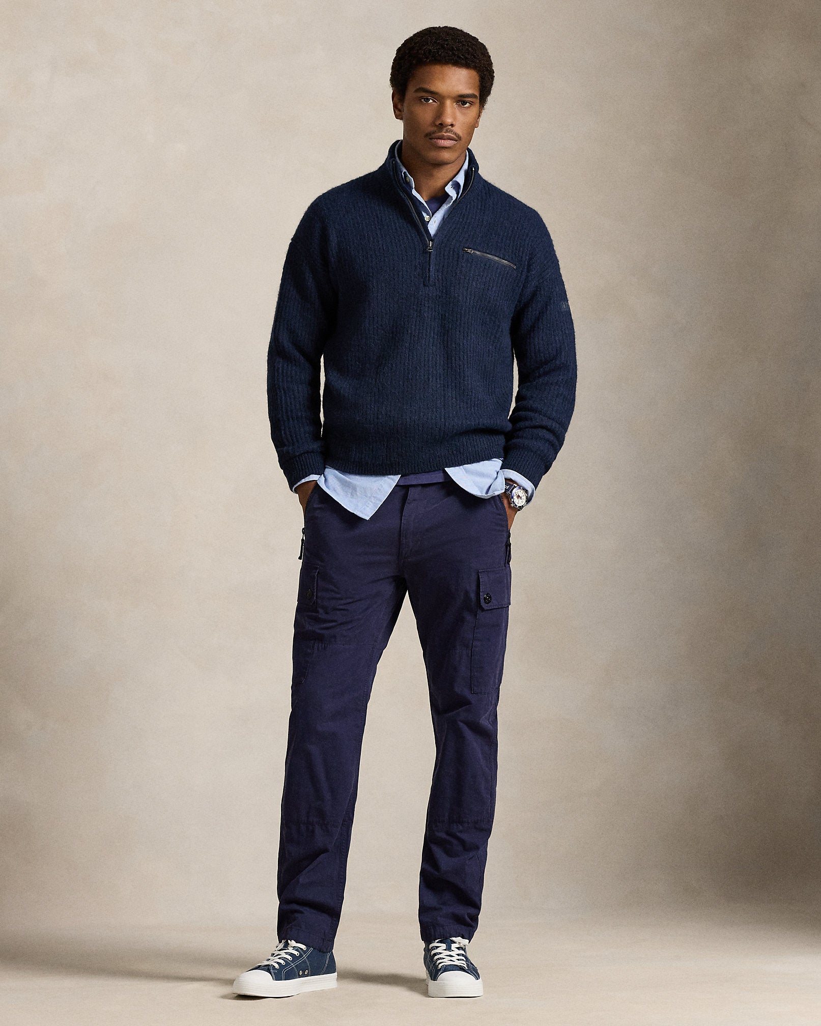 Ralph Lauren QuarterZip Mockneck Sweater