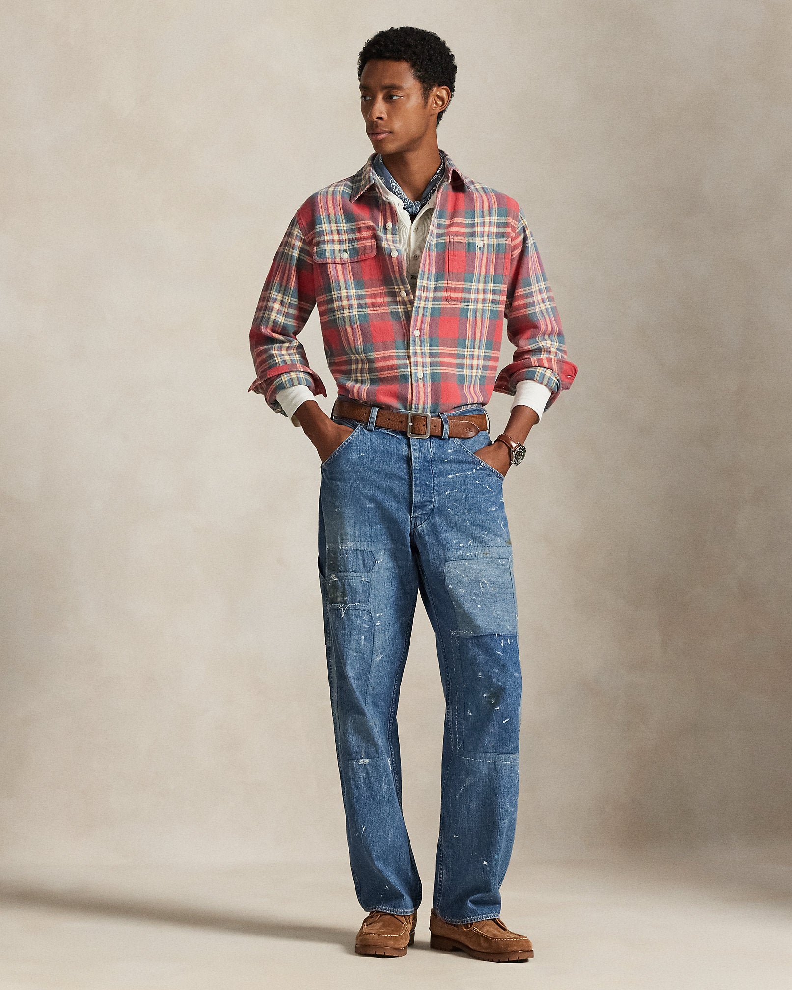 Ralph Lauren Classic Fit Plaid Flannel Workshirt