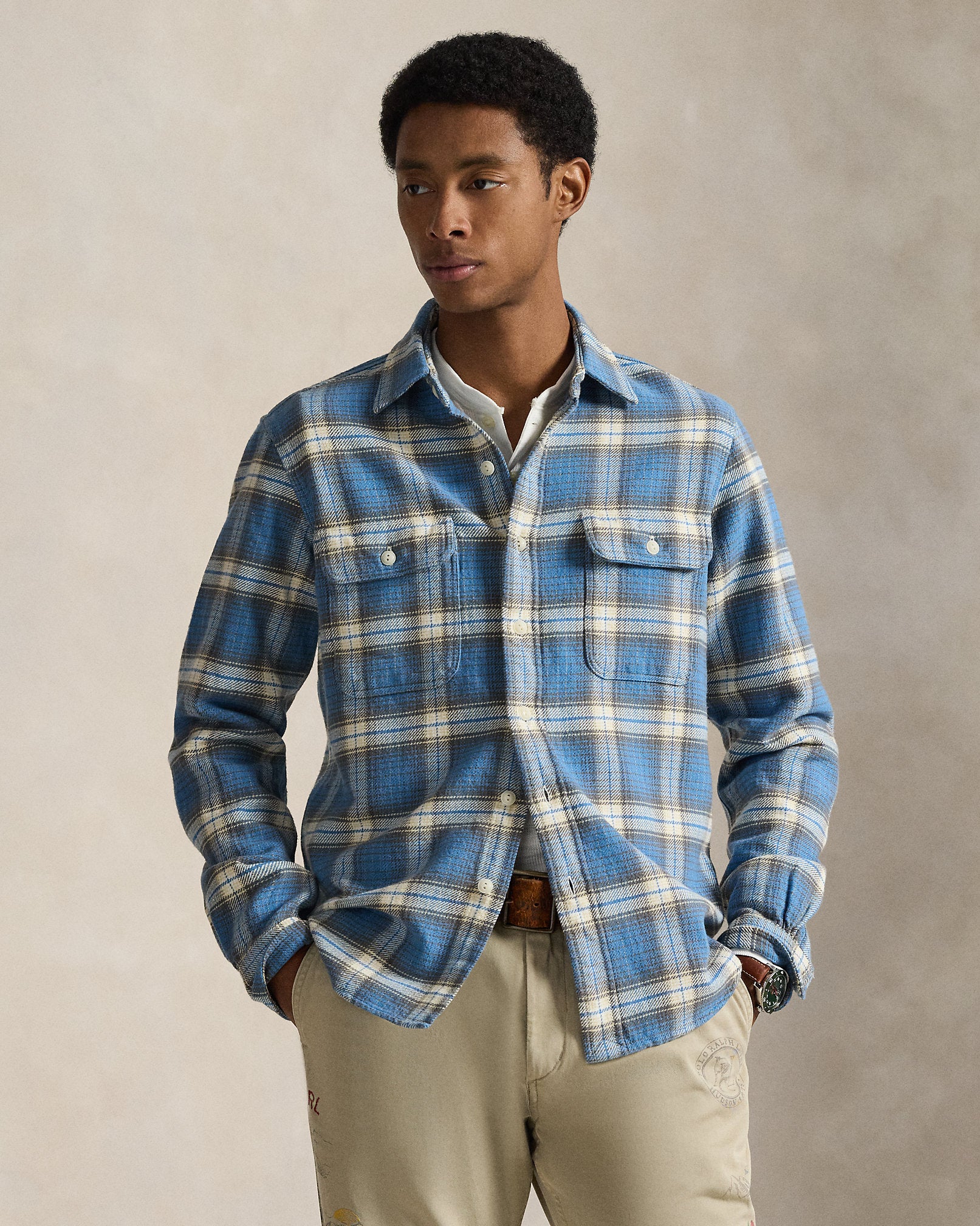 Ralph Lauren Classic Fit Plaid Flannel Workshirt
