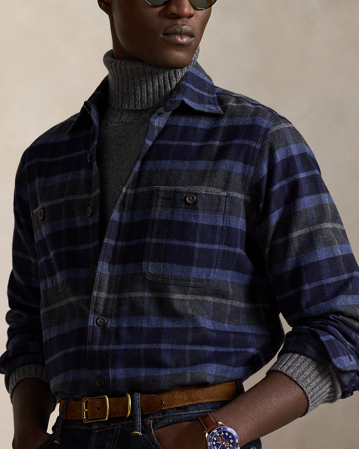 Ralph Lauren Classic Fit Plaid Twill Workshirt