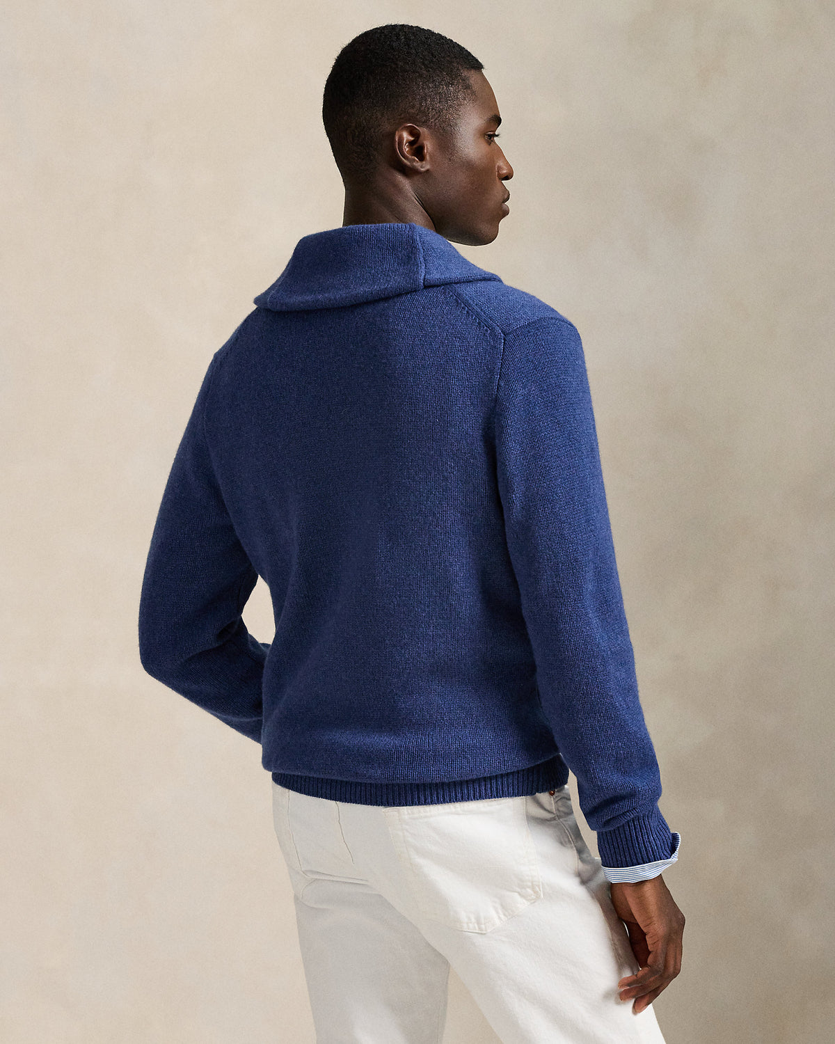 Ralph Lauren WoolCashmere ShawlCollar Cardigan