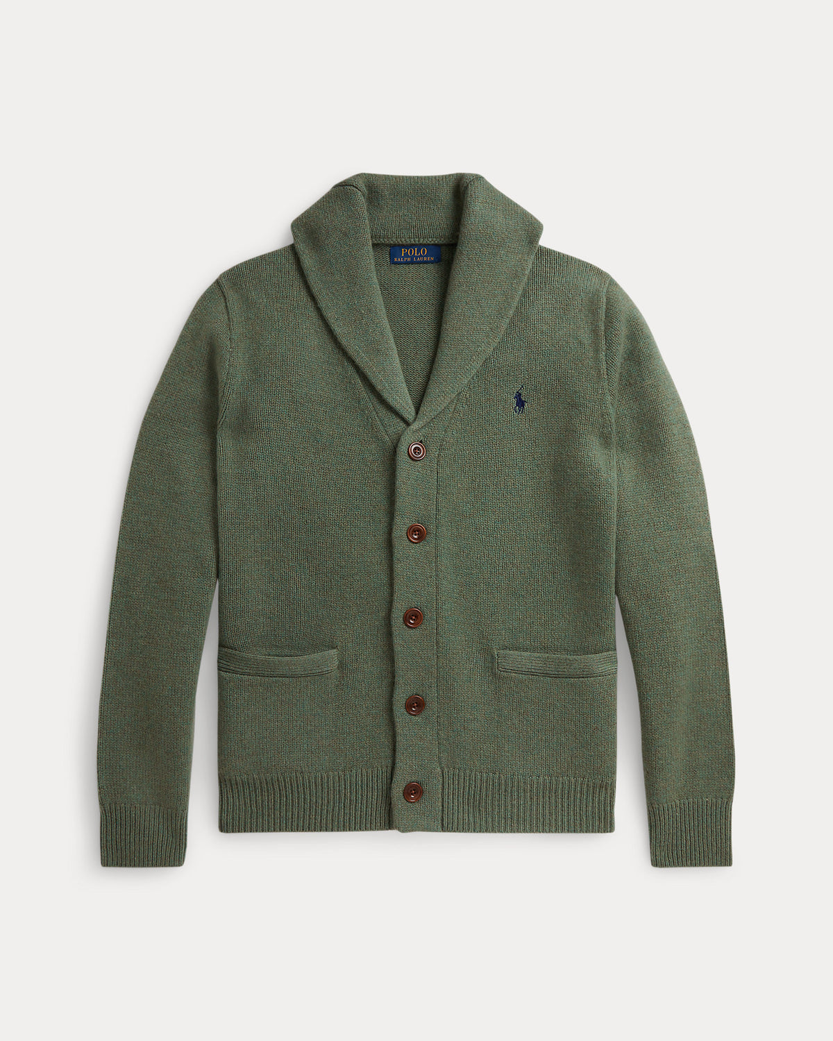 Ralph Lauren WoolCashmere ShawlCollar Cardigan