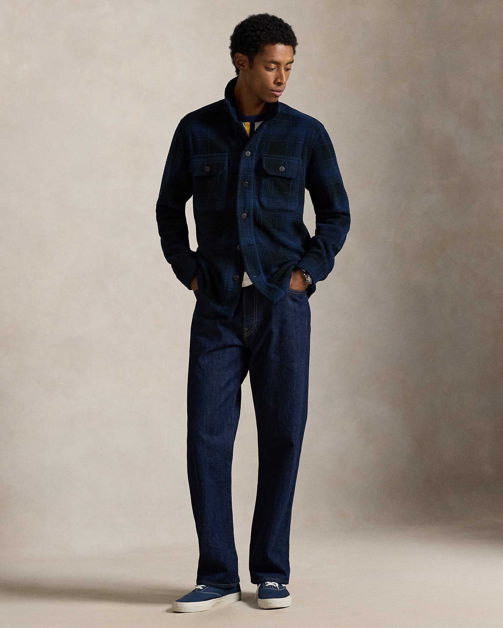 Ralph Lauren Plaid Pile Fleece Overshirt