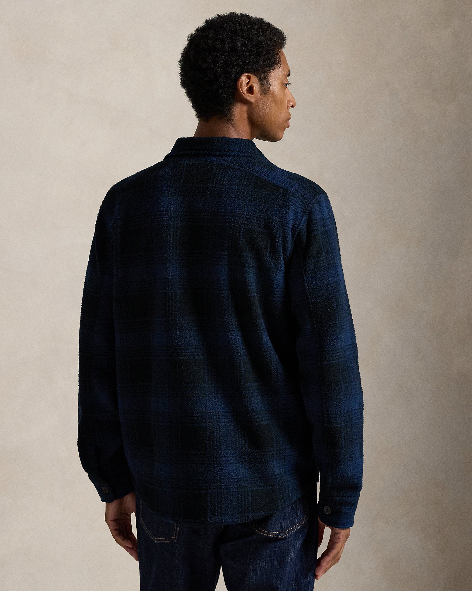 Ralph Lauren Plaid Pile Fleece Overshirt