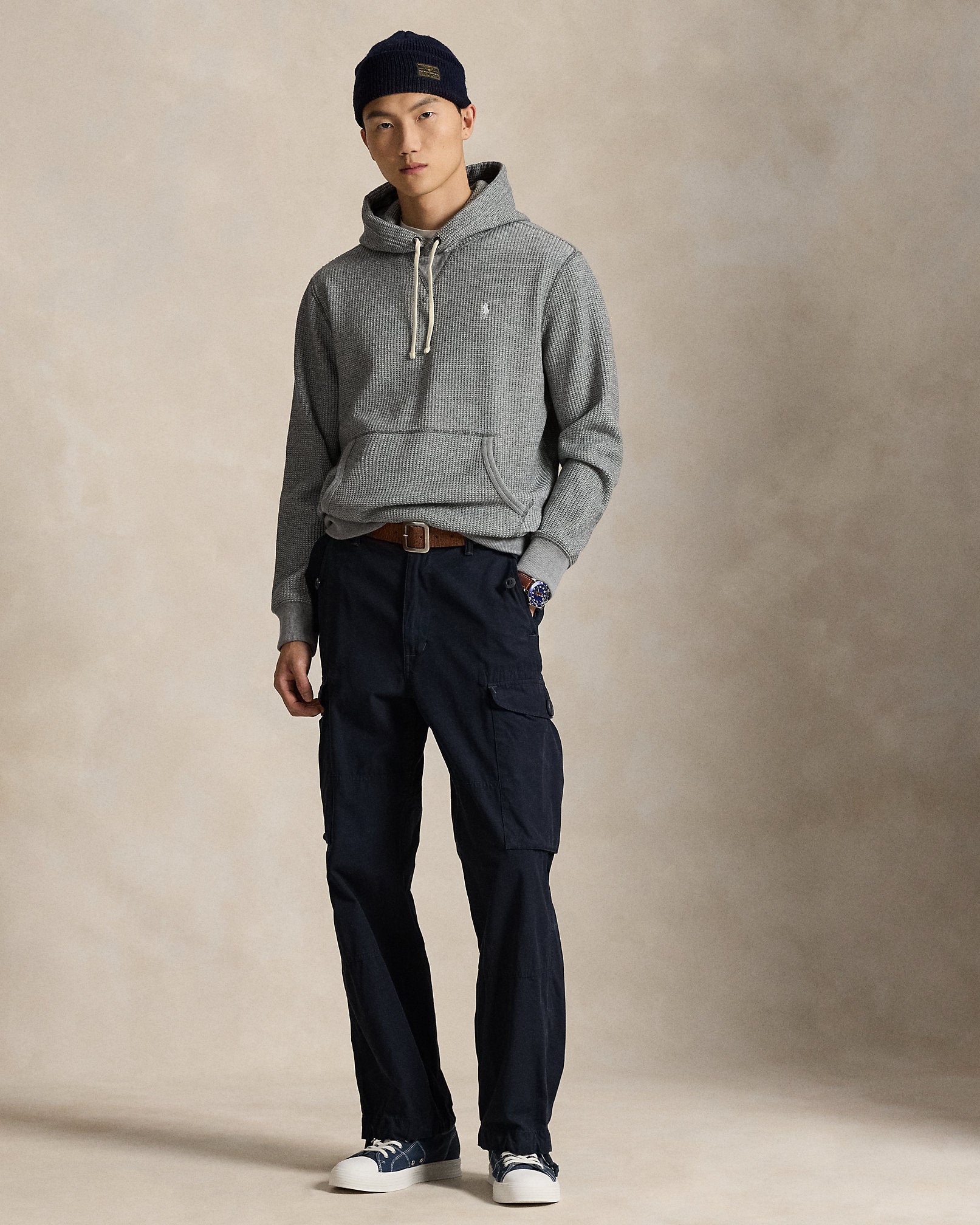 Ralph Lauren WaffleKnit Fleece Hoodie