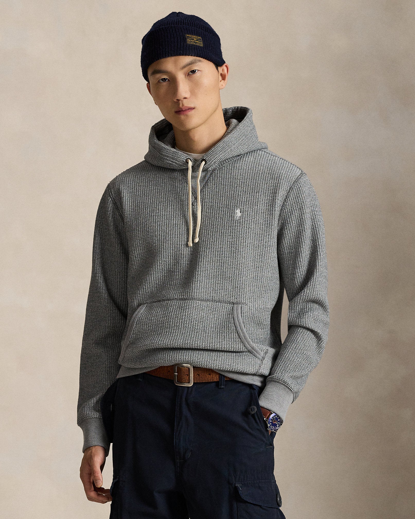 Ralph Lauren WaffleKnit Fleece Hoodie