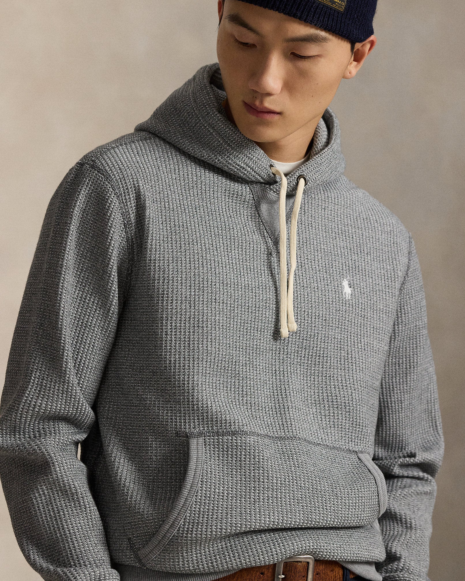 Ralph Lauren WaffleKnit Fleece Hoodie