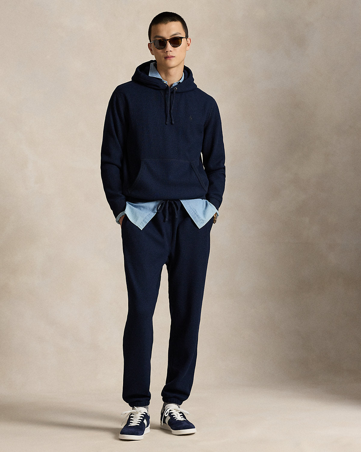 Ralph Lauren WaffleKnit Fleece Hoodie