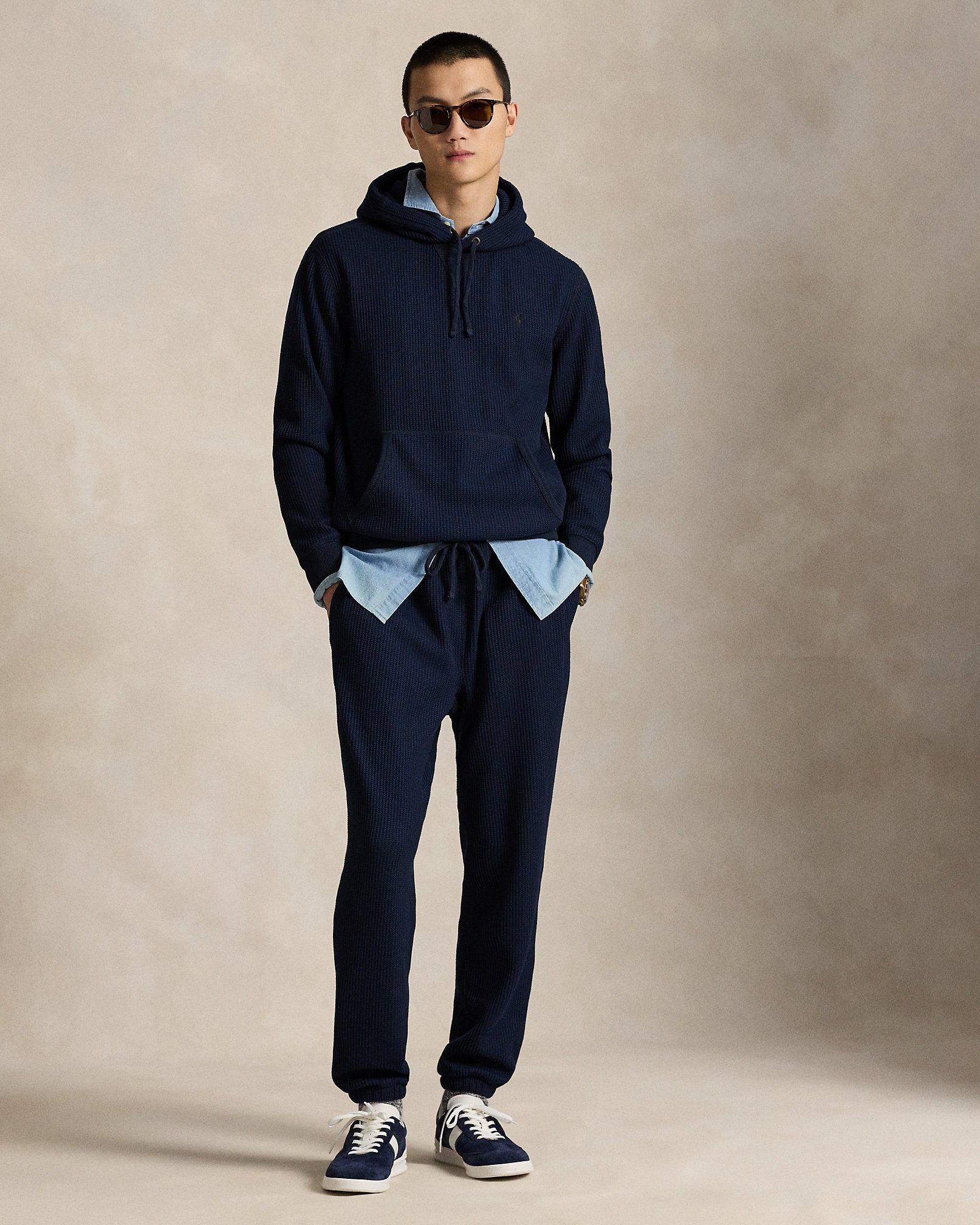 Ralph Lauren WaffleKnit Fleece Hoodie