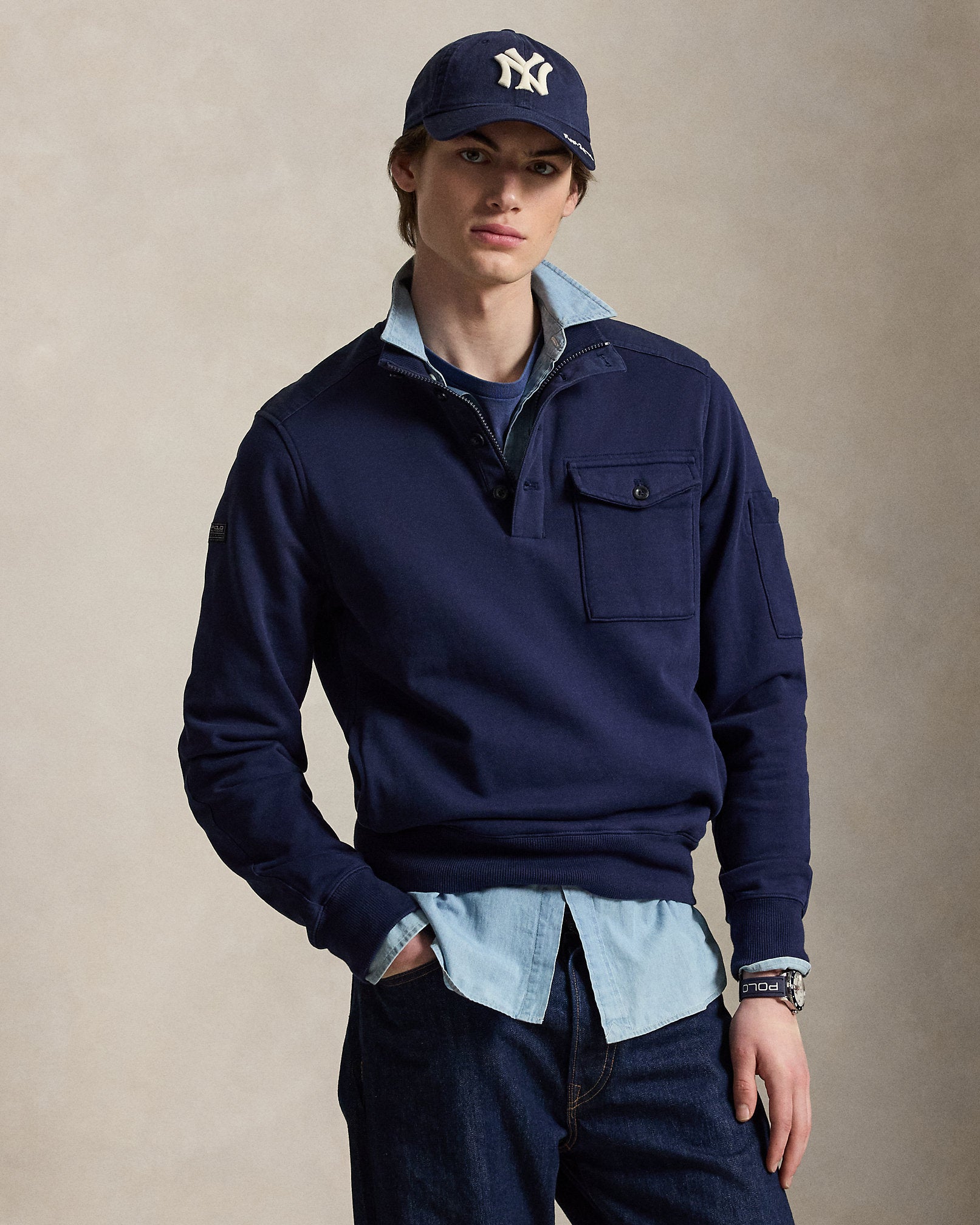 Ralph Lauren Loopback Fleece Utility Sweatshirt