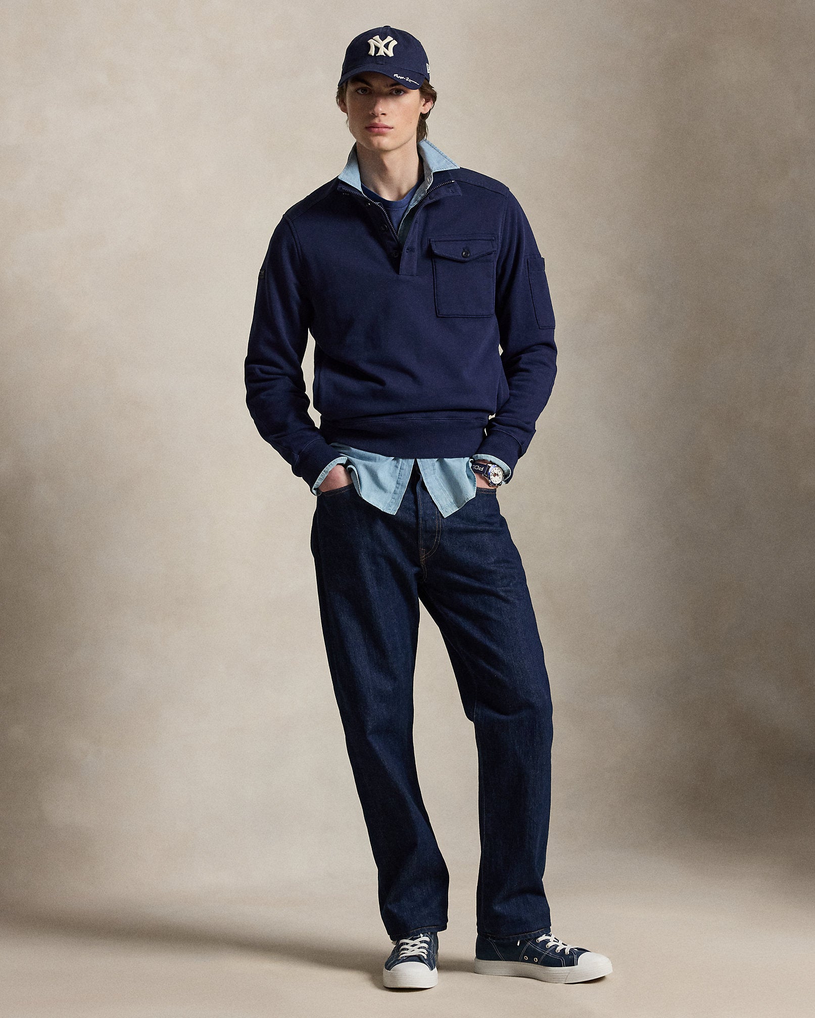 Ralph Lauren Loopback Fleece Utility Sweatshirt