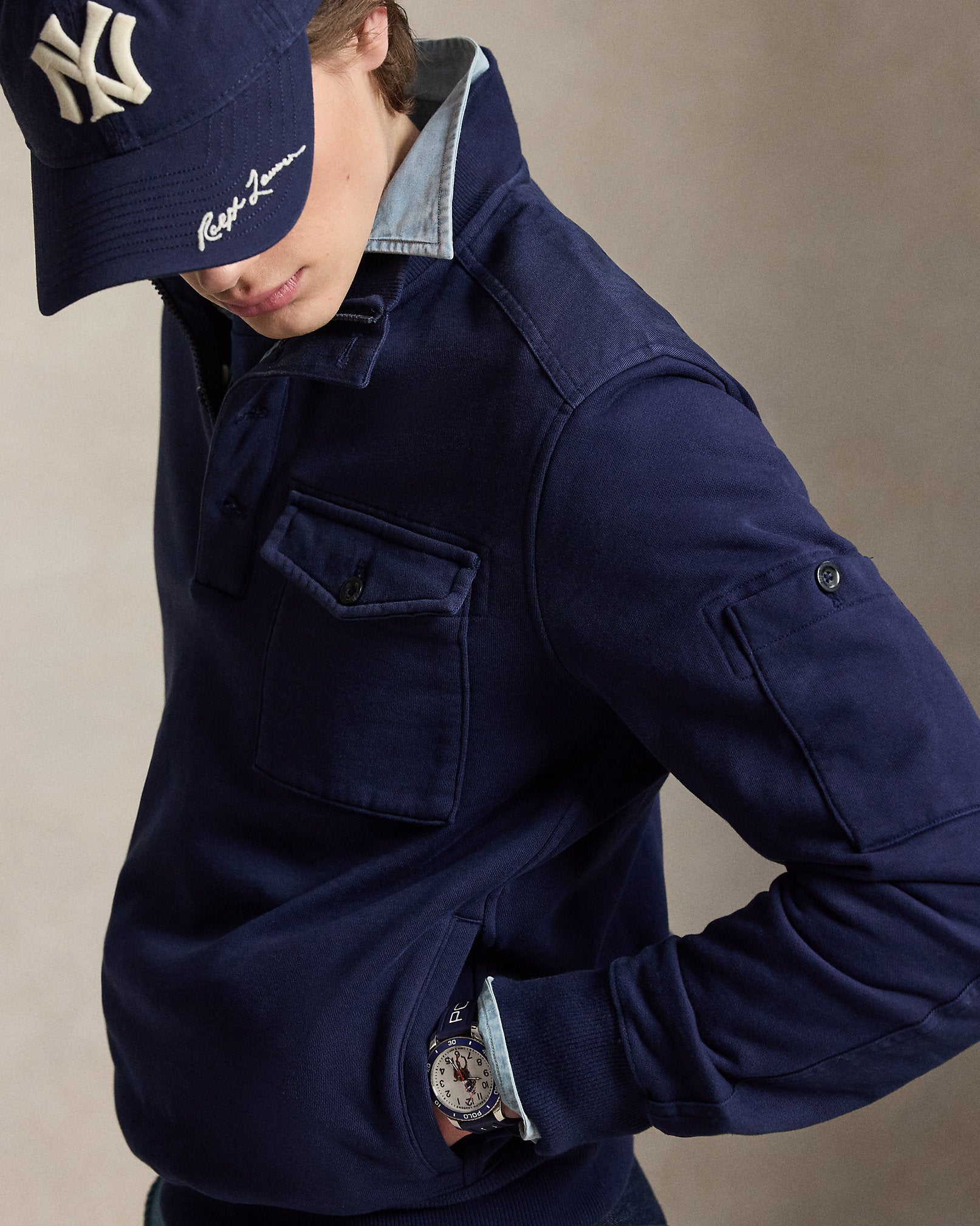 Ralph Lauren Loopback Fleece Utility Sweatshirt