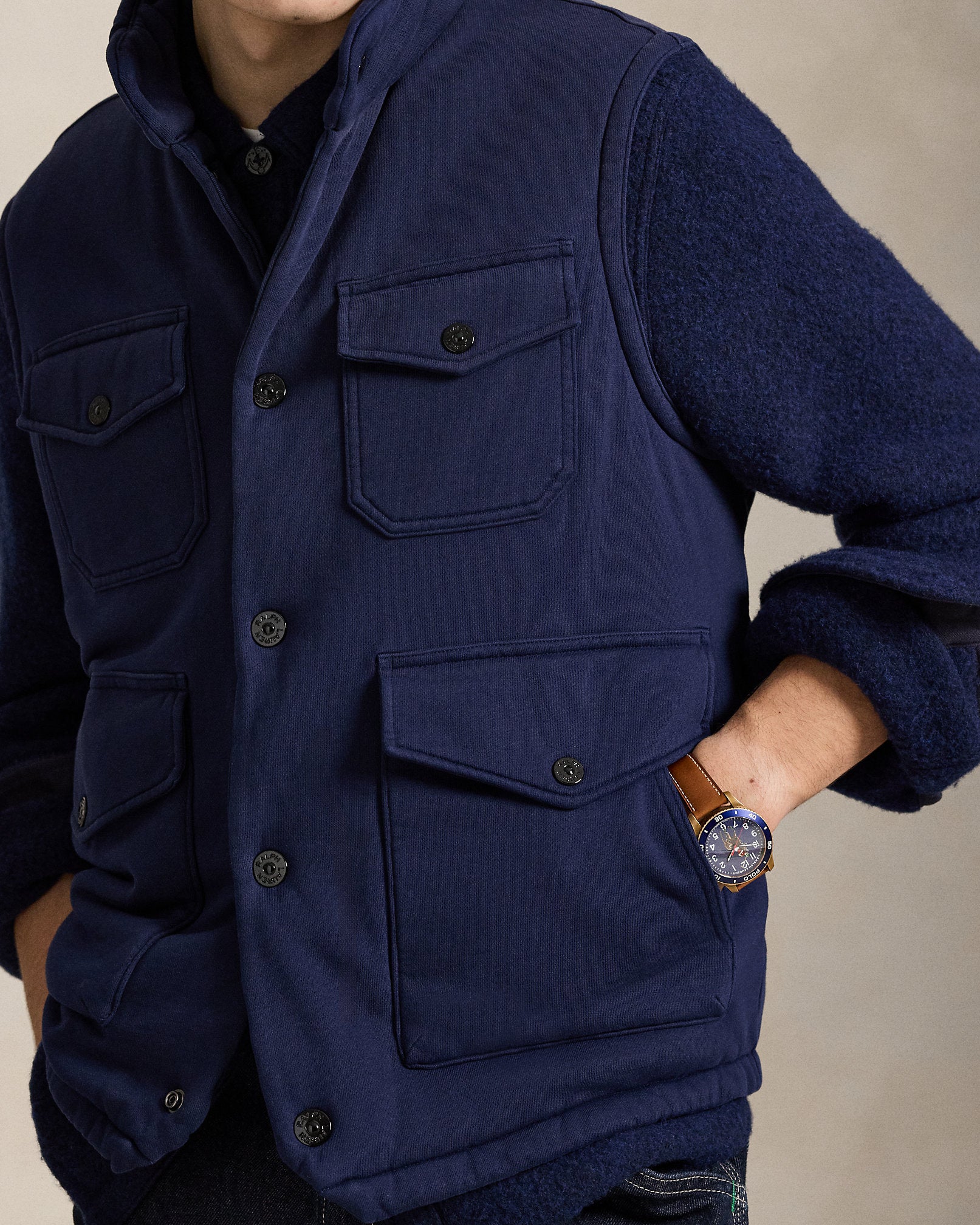 Ralph Lauren Loopback Fleece Utility Vest