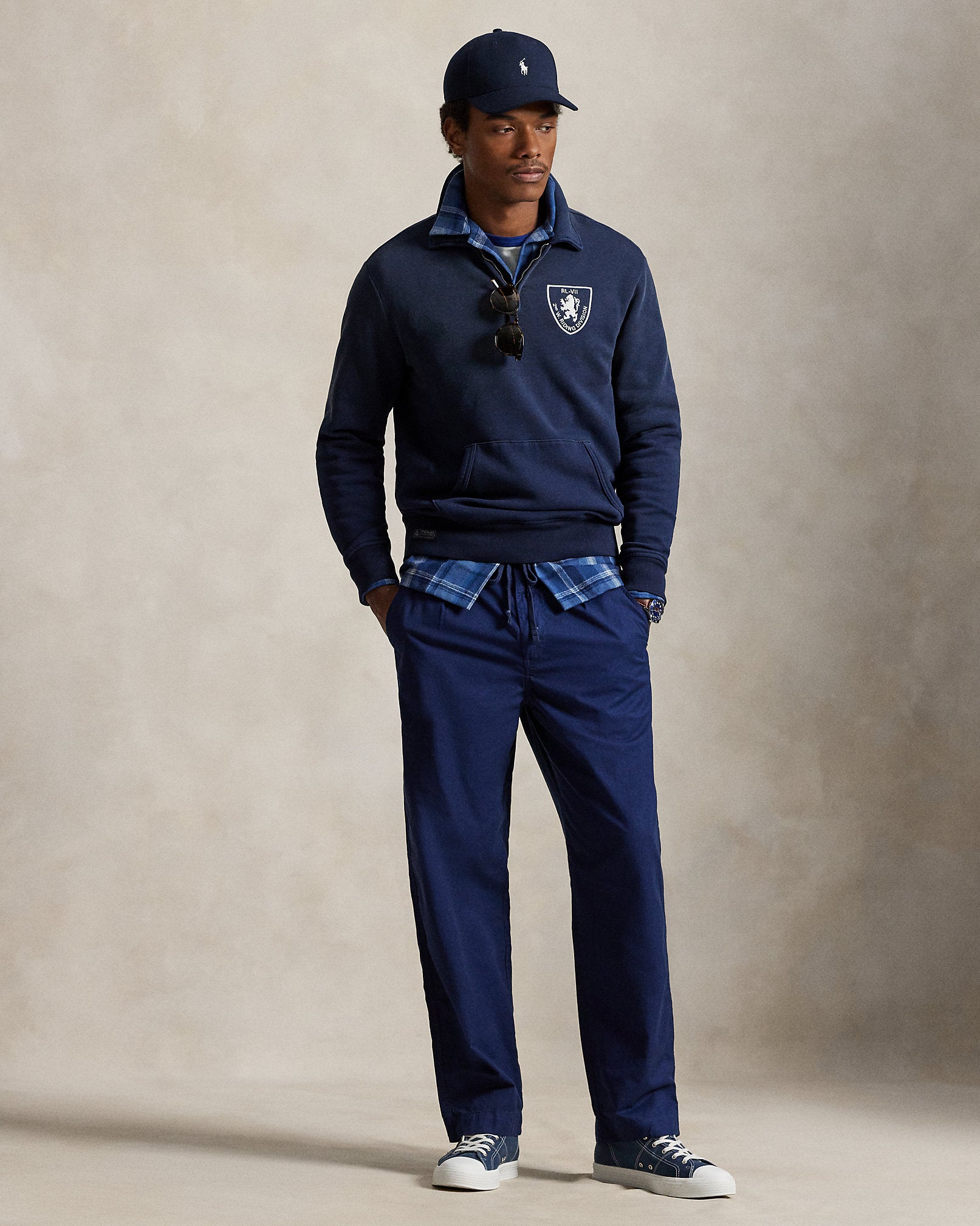 Ralph Lauren Embroidered QuarterZip Sweatshirt