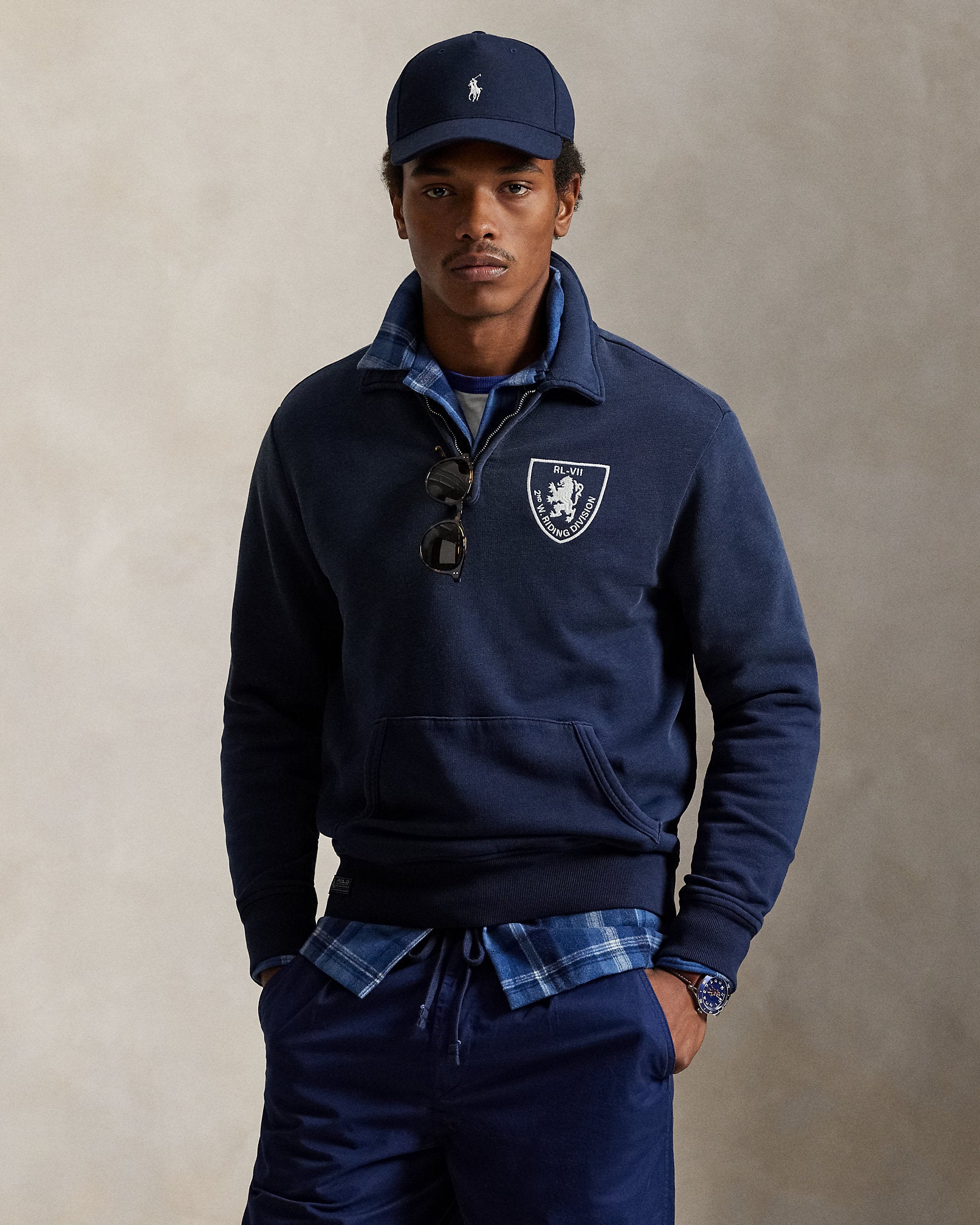 Ralph Lauren Embroidered QuarterZip Sweatshirt