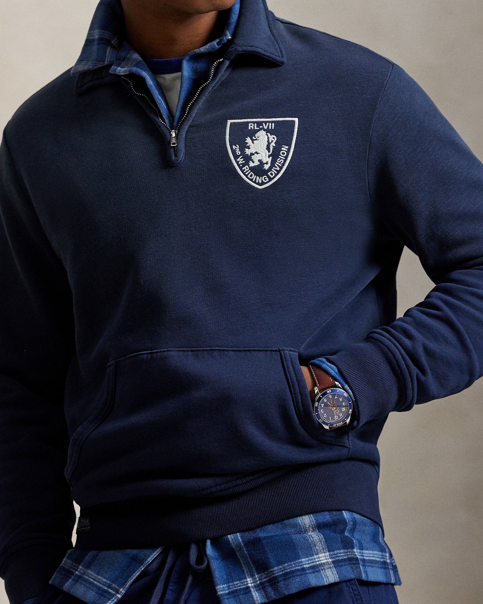 Ralph Lauren Embroidered QuarterZip Sweatshirt