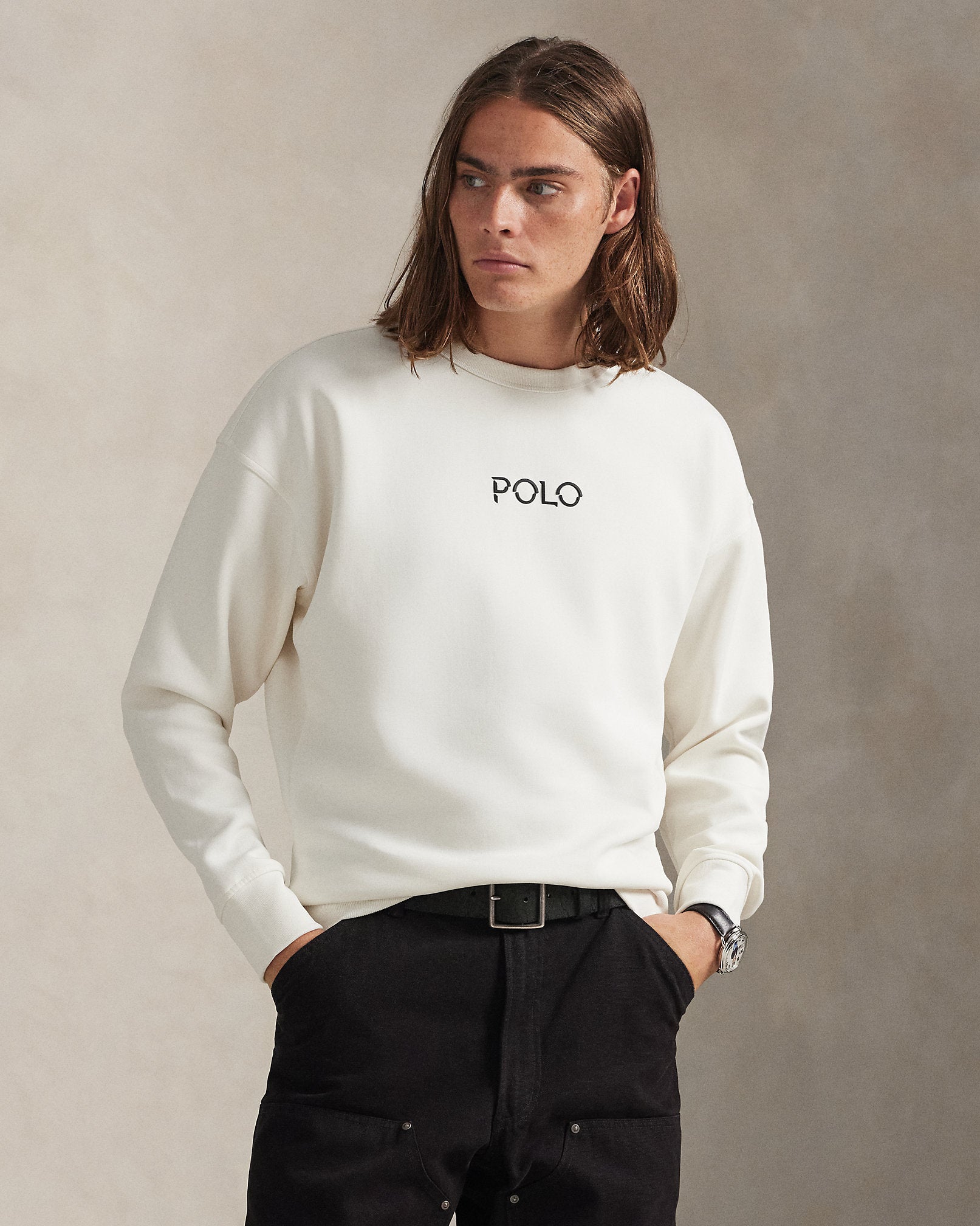 Ralph Lauren Relaxed Fit Logo DoubleKnit Sweatshirt