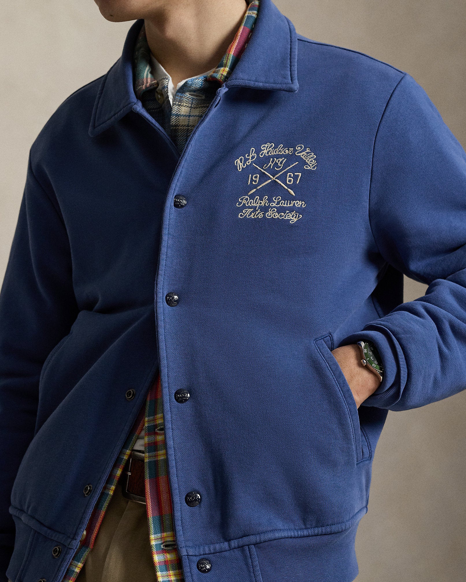 Ralph Lauren Embroidered Loopback Fleece Jacket