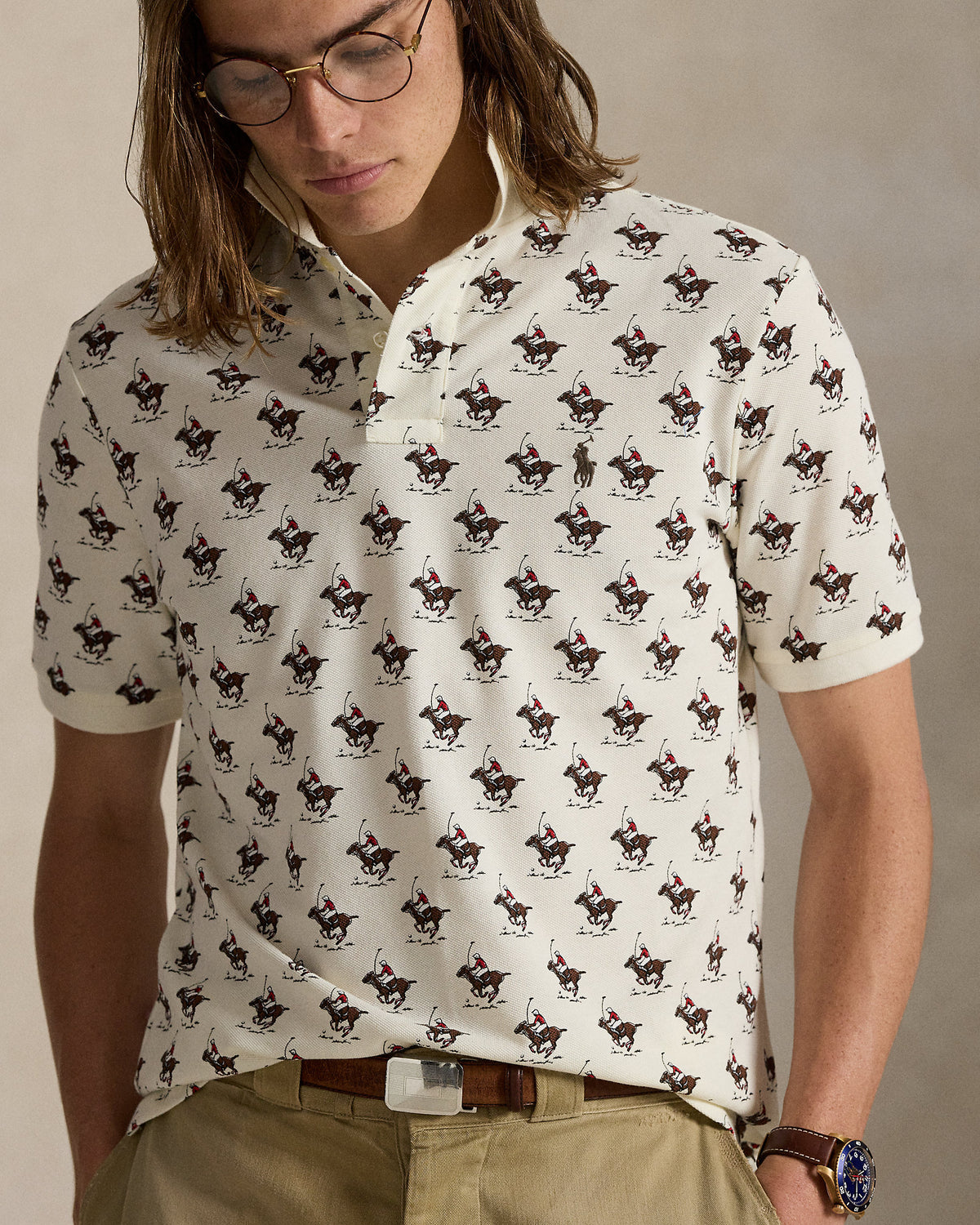 Ralph Lauren Classic Fit Equestrian Mesh Polo Shirt