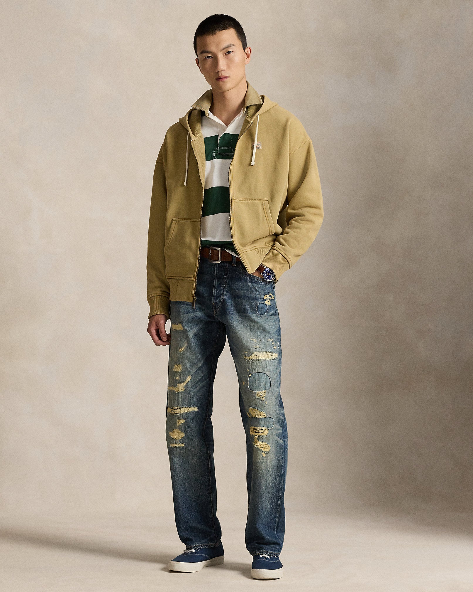 Ralph Lauren Relaxed Fit Loopback Fleece Hoodie