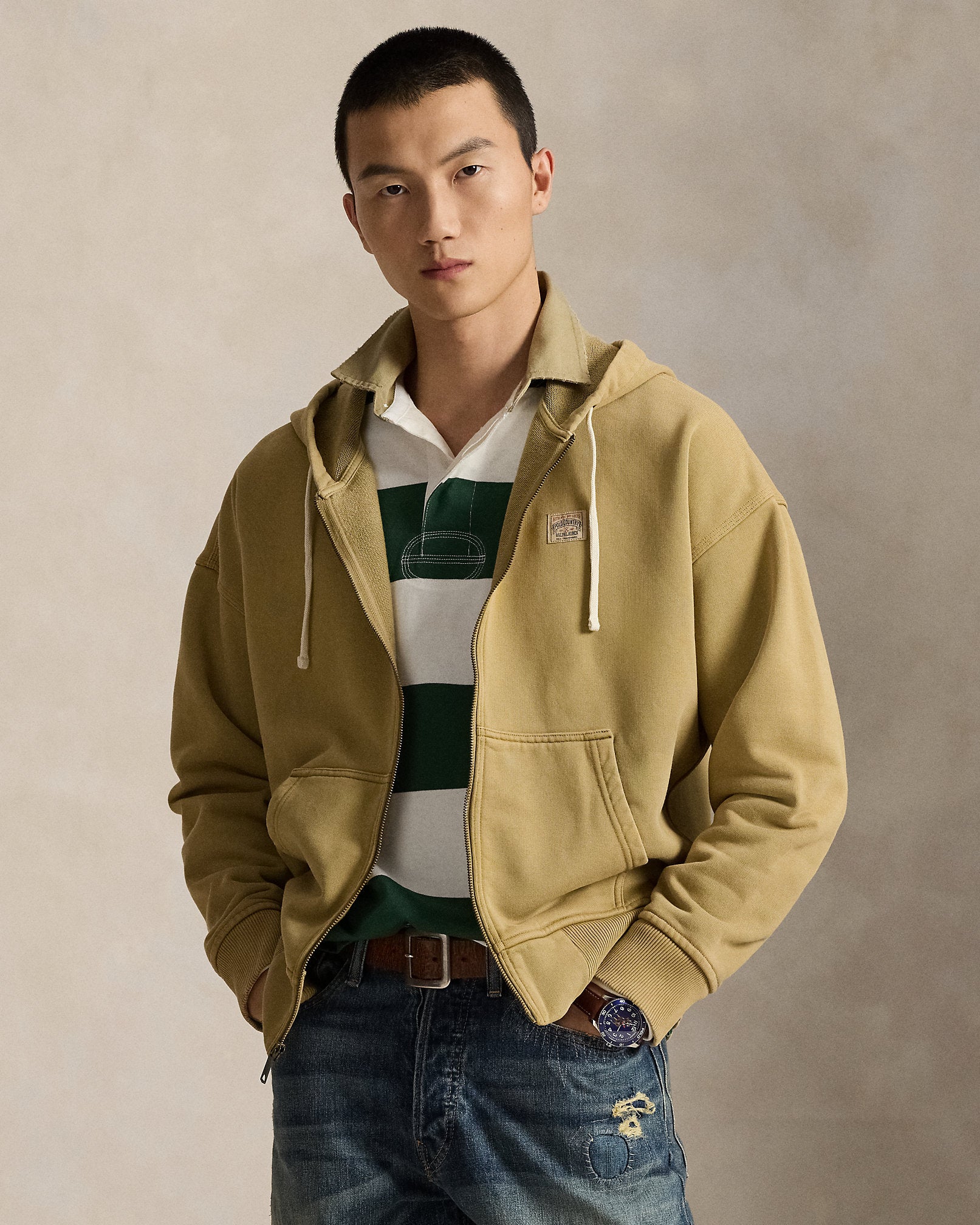 Ralph Lauren Relaxed Fit Loopback Fleece Hoodie