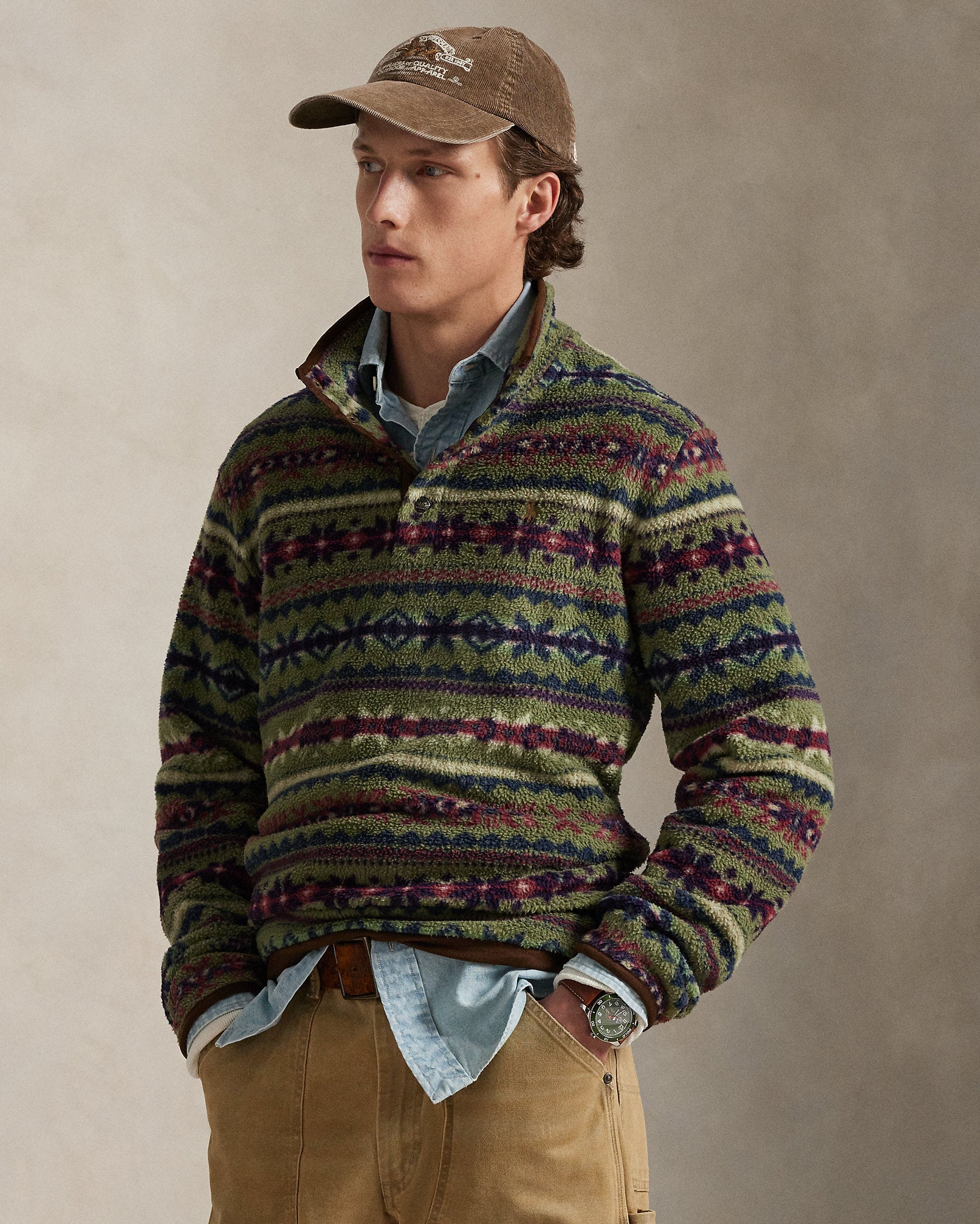 Ralph Lauren Fair IsleInspired Fleece Pullover