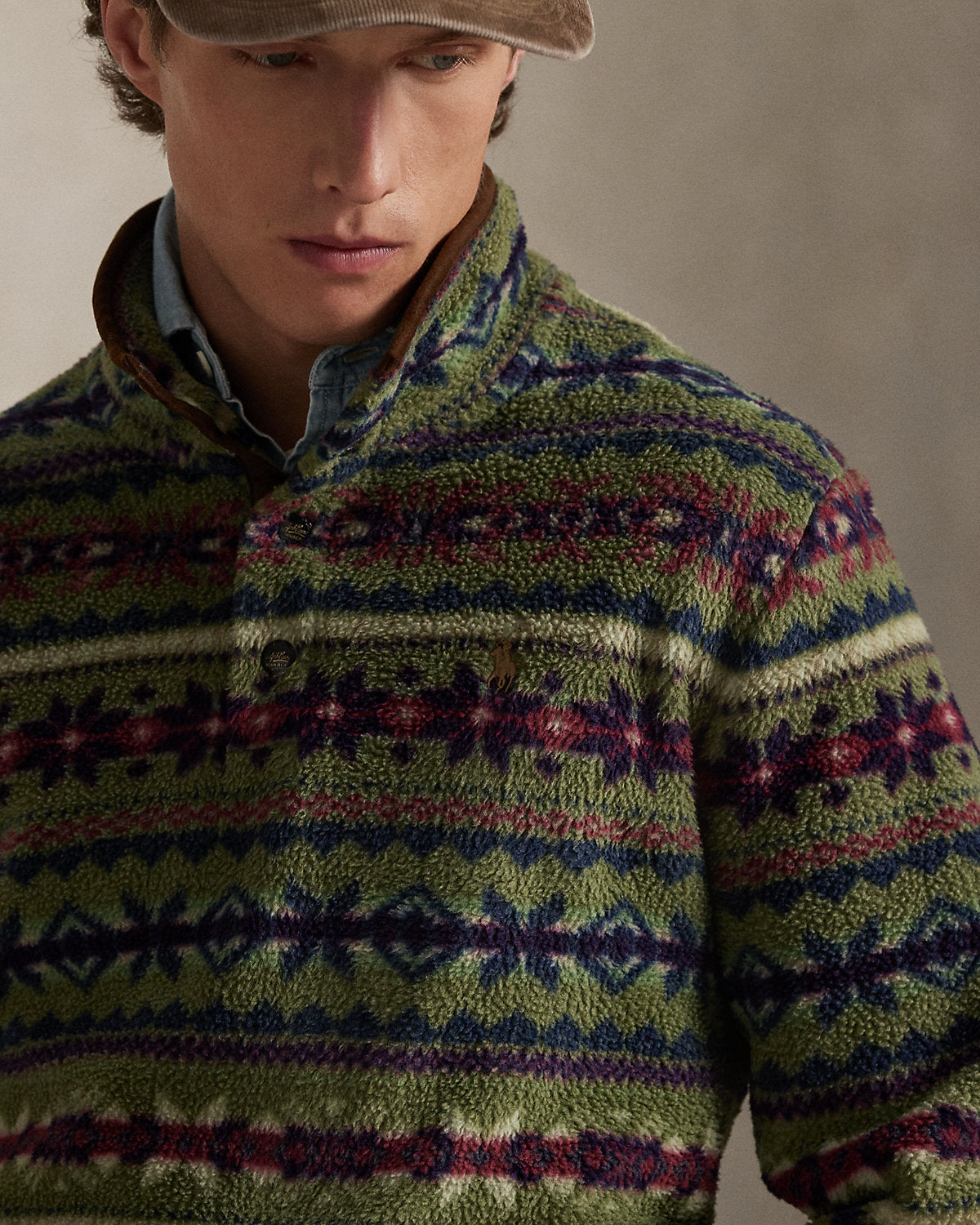 Ralph Lauren Fair IsleInspired Fleece Pullover