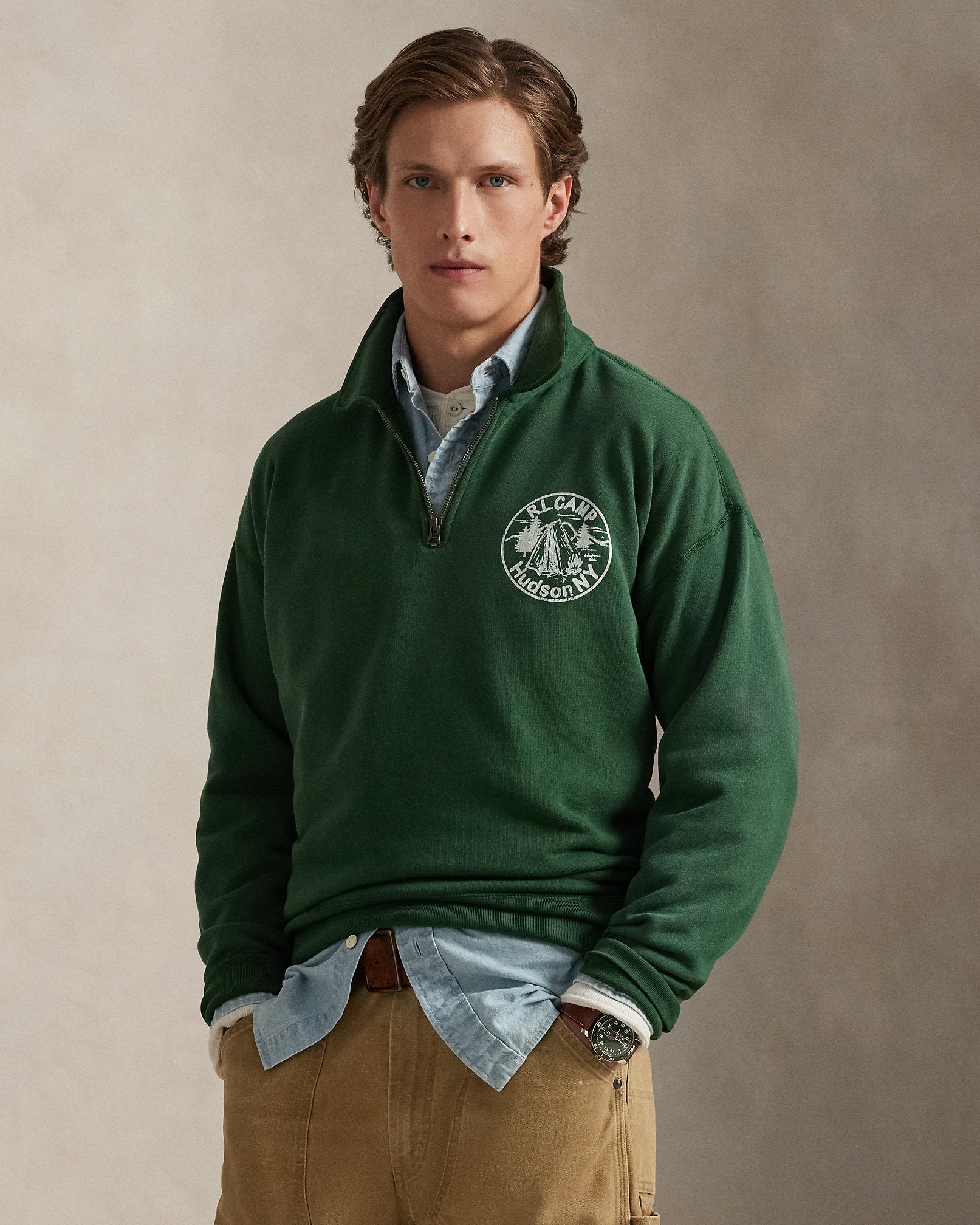 Ralph Lauren Vintage Fit QuarterZip Sweatshirt