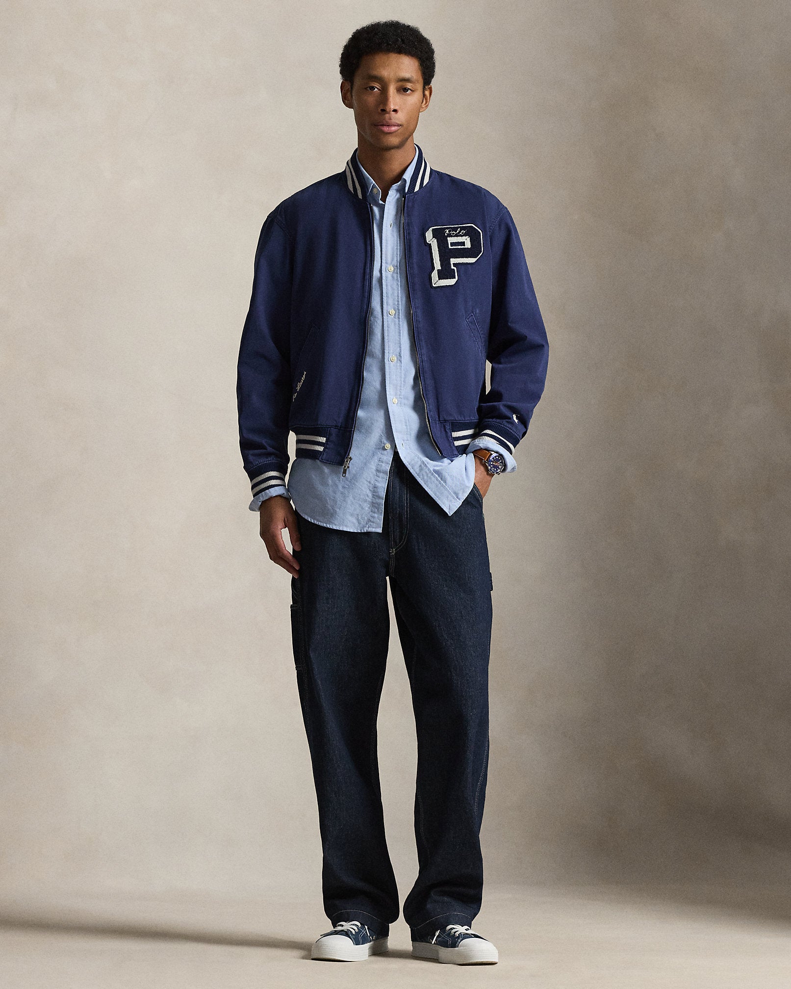 Ralph Lauren Embroidered Canvas Track Jacket