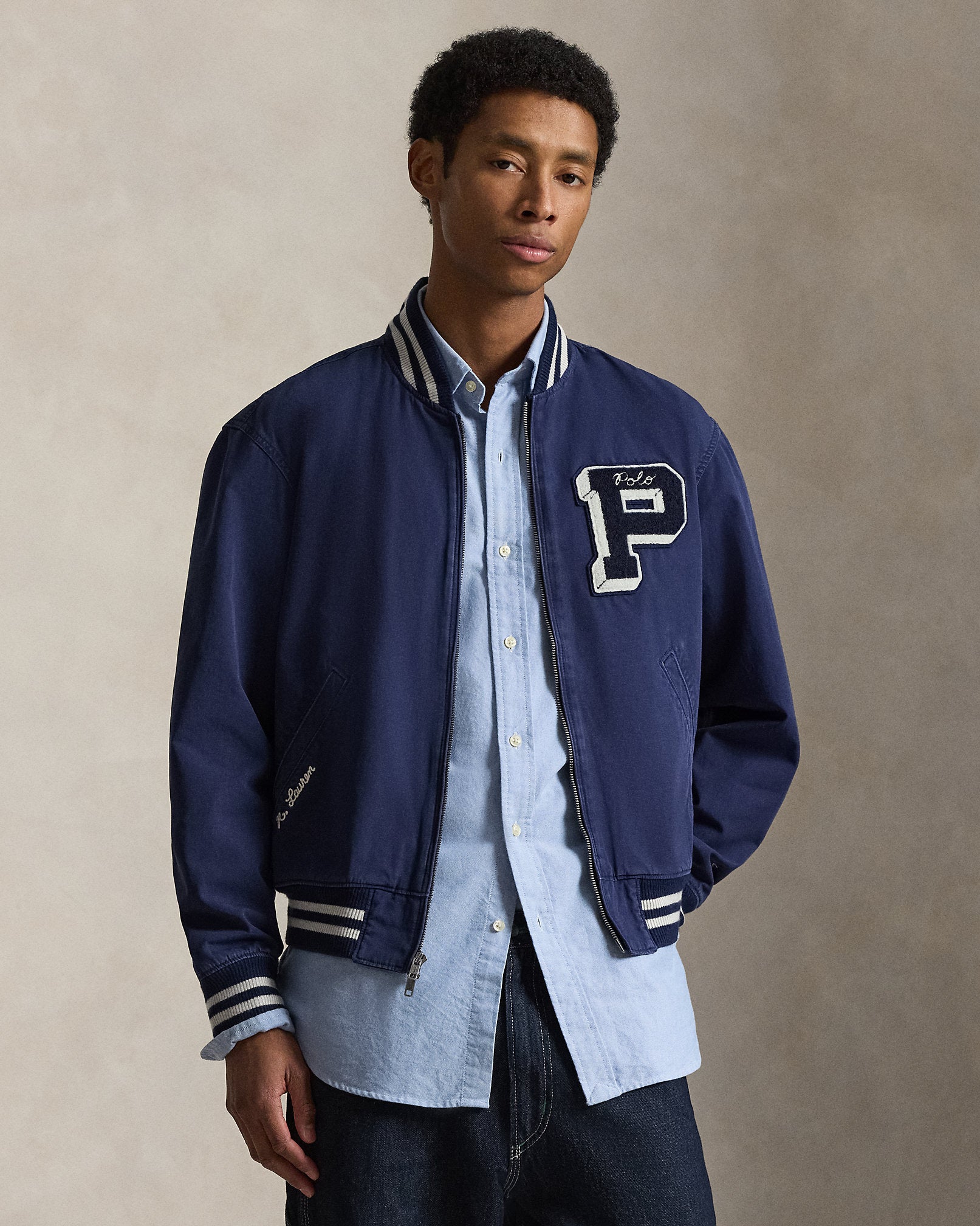 Ralph Lauren Embroidered Canvas Track Jacket