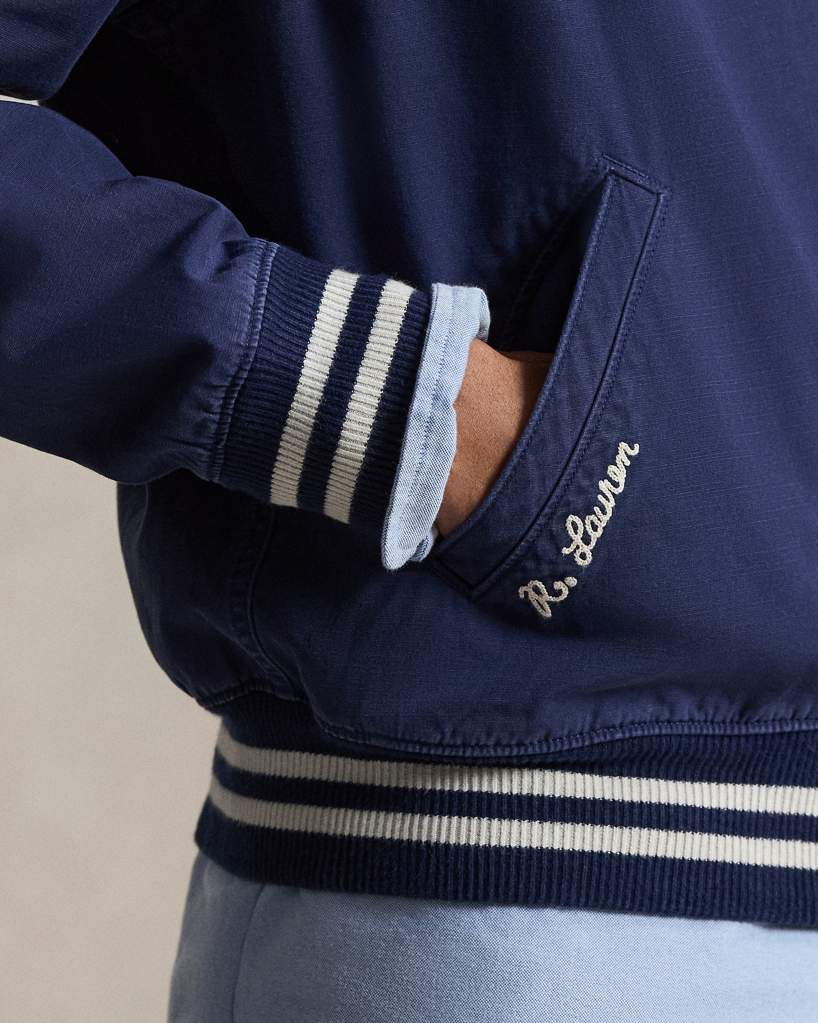 Ralph Lauren Embroidered Canvas Track Jacket