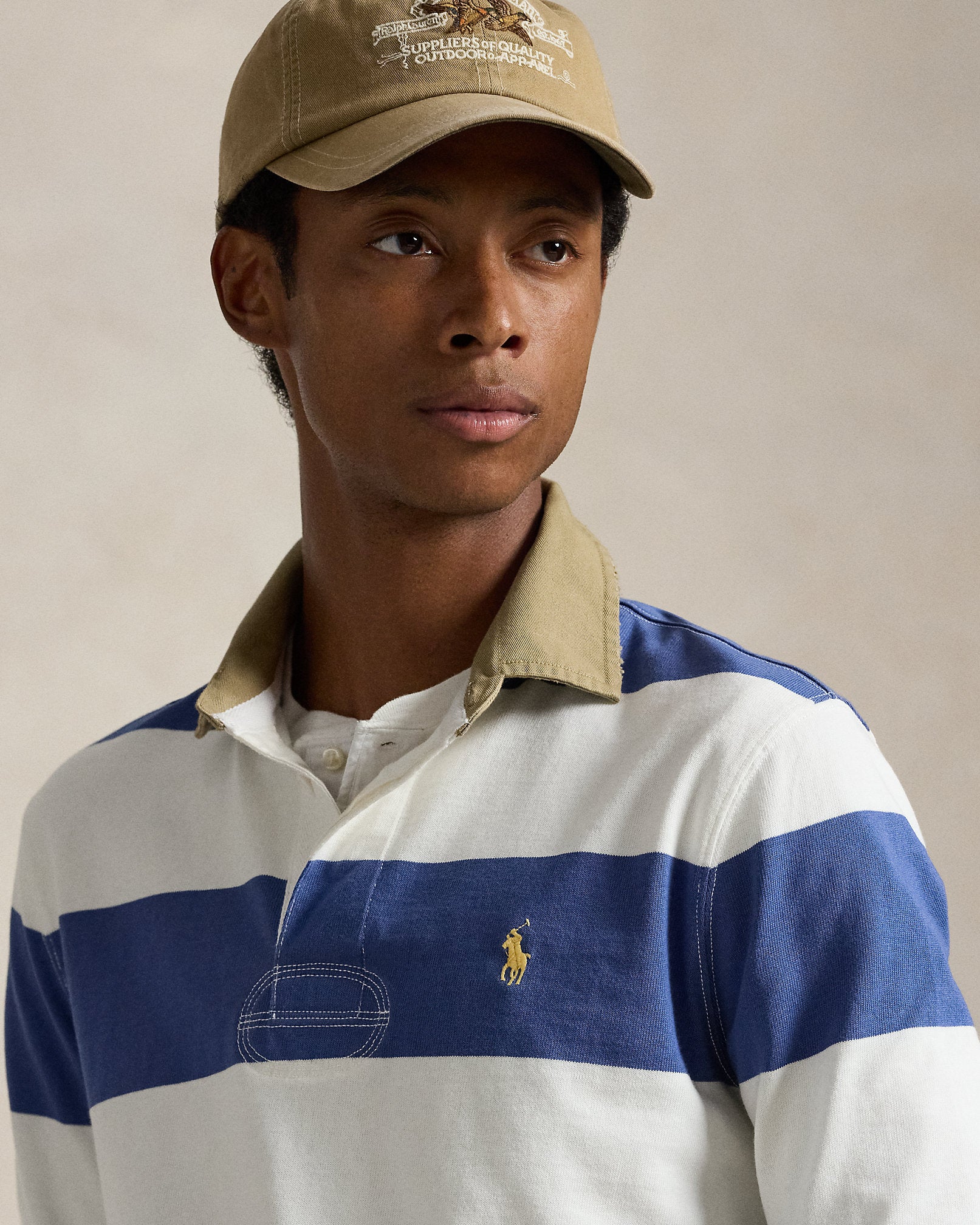 Ralph Lauren Classic Fit KhakiCollar Rugby Shirt