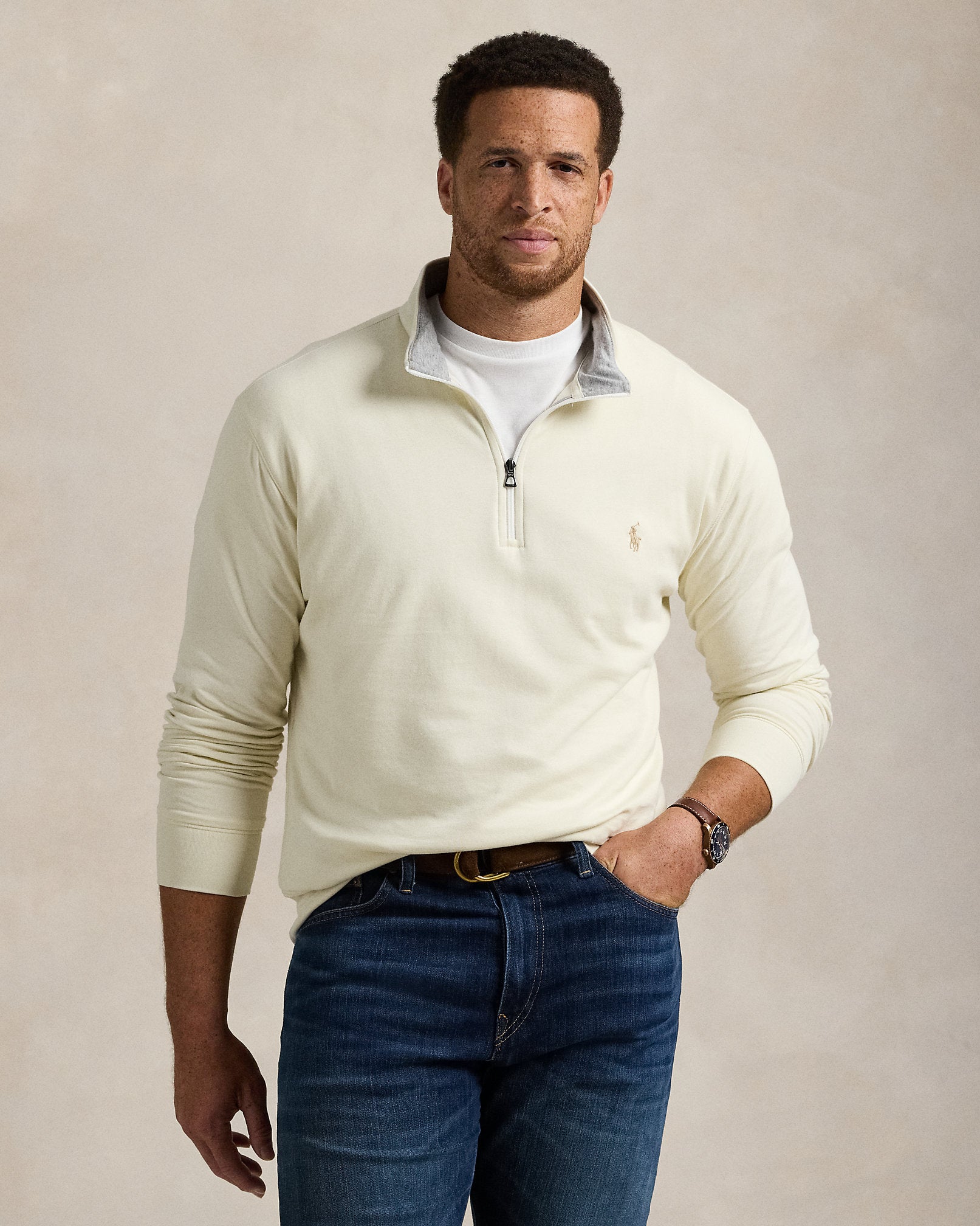 Ralph Lauren Luxury Jersey QuarterZip Pullover