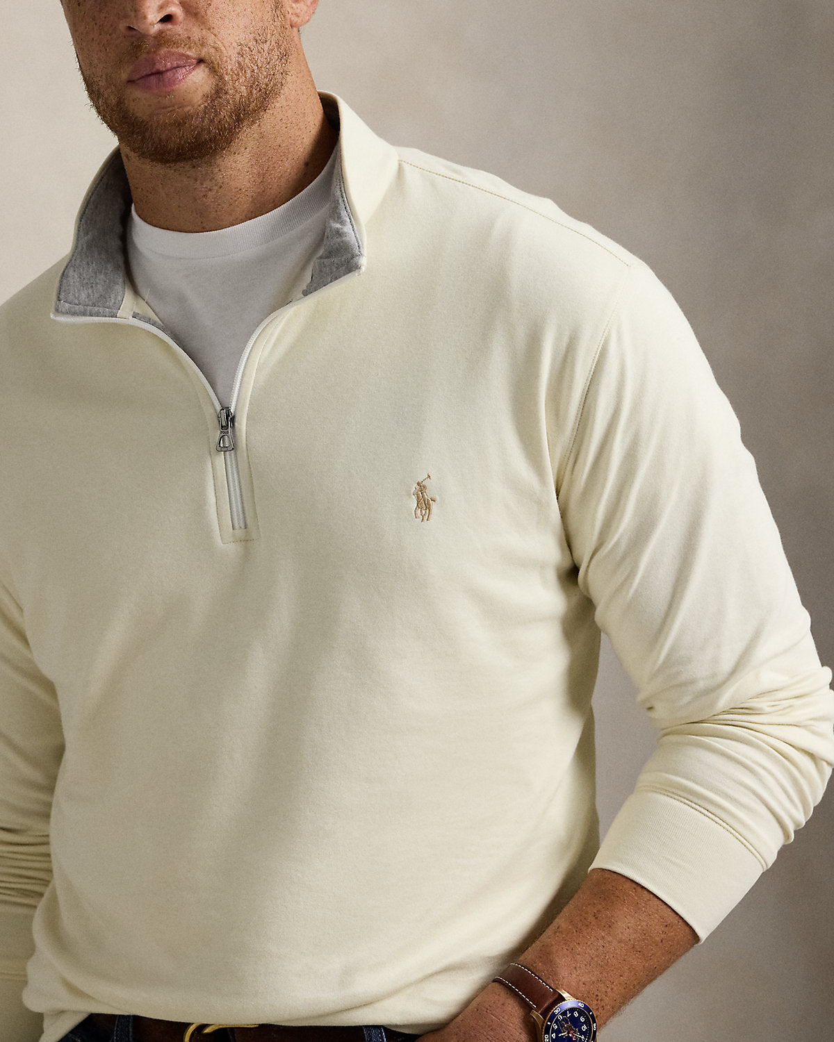 Ralph Lauren Luxury Jersey QuarterZip Pullover