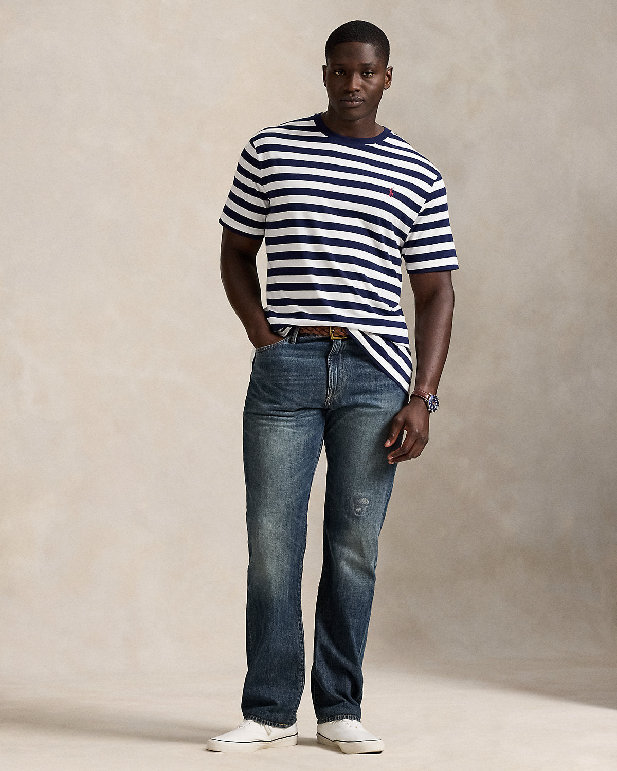 Ralph Lauren Striped Jersey Crewneck TShirt