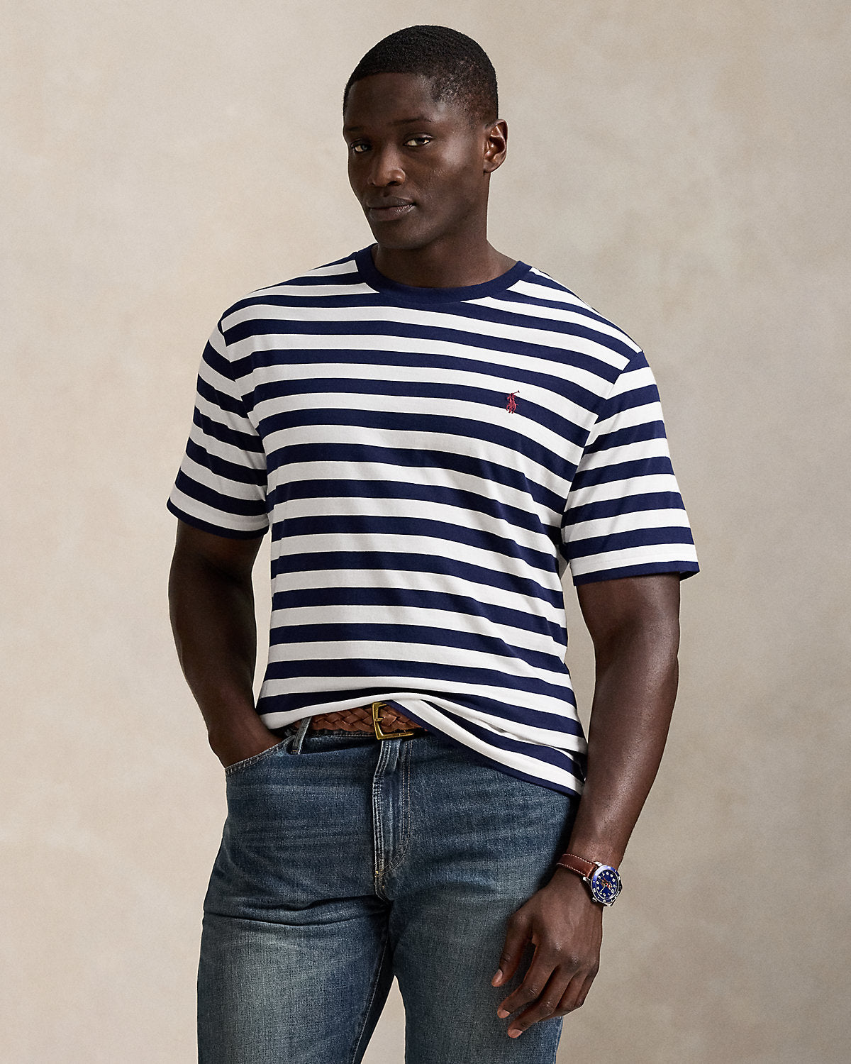 Ralph Lauren Striped Jersey Crewneck TShirt