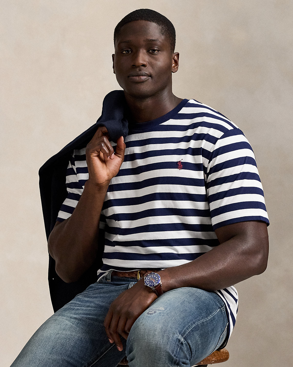 Ralph Lauren Striped Jersey Crewneck TShirt