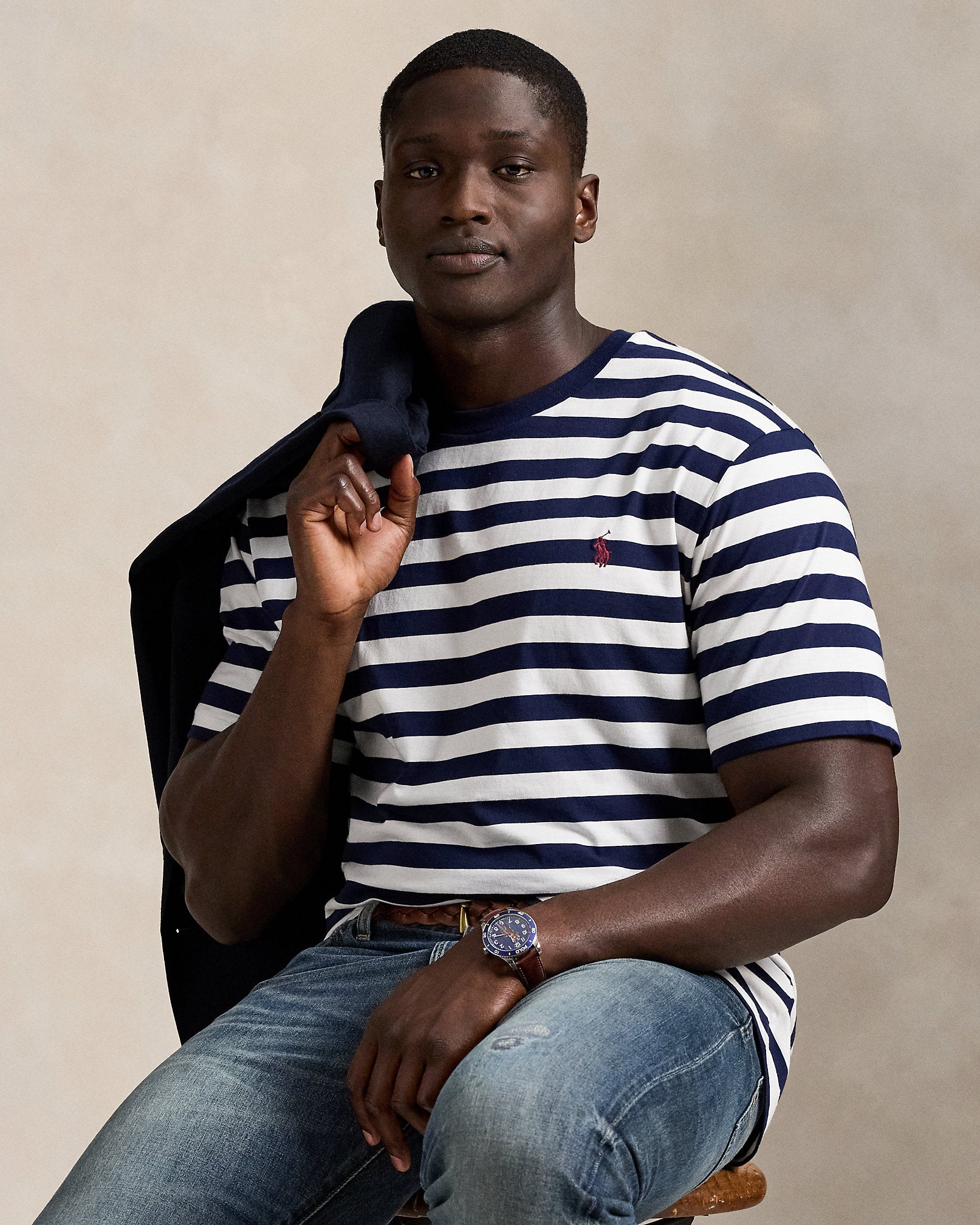 Ralph Lauren Striped Jersey Crewneck TShirt